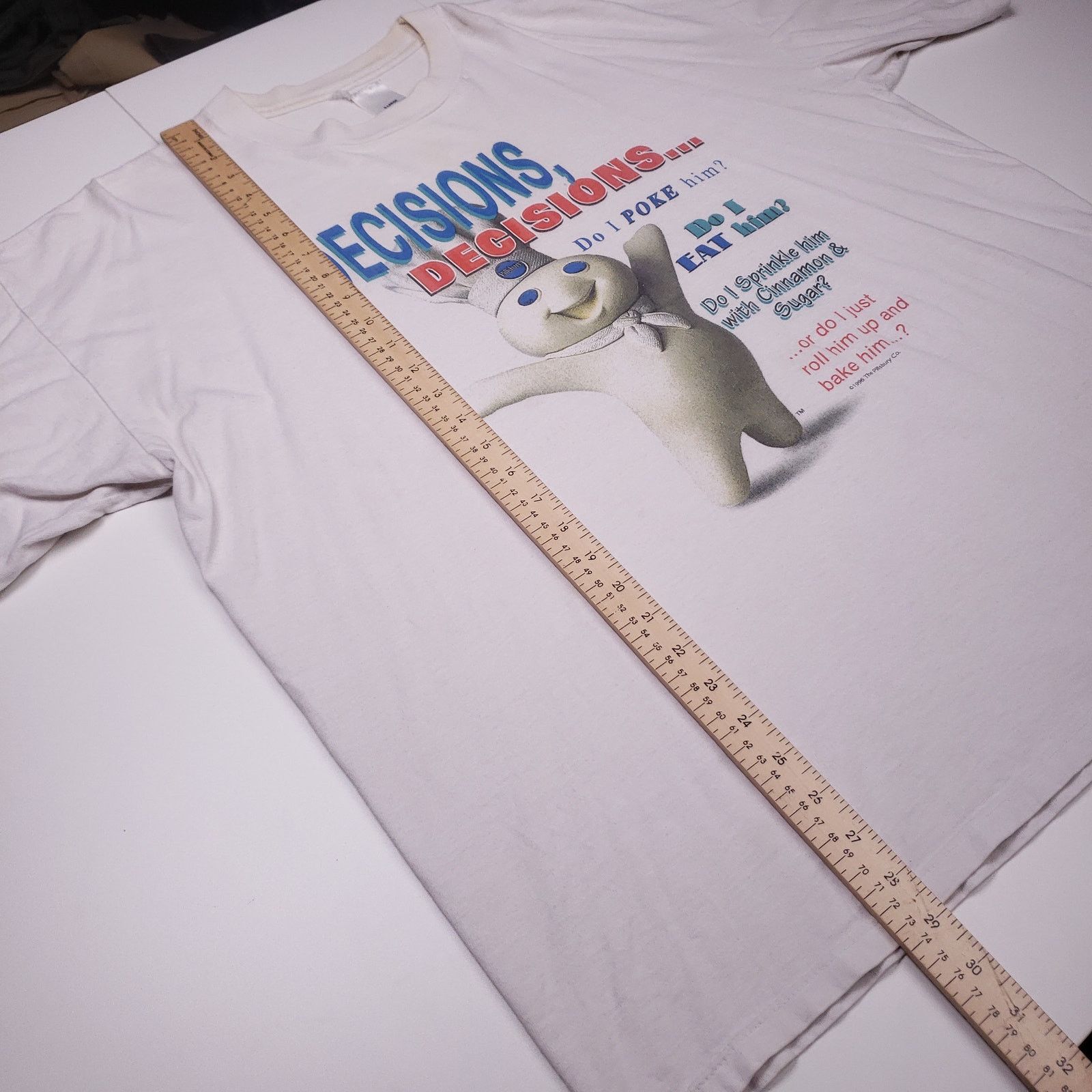 Vintage Vtg 90s Pillsbury Dough-Boy Mens Tee Size US XL / EU 56 / 4 - 6 Thumbnail