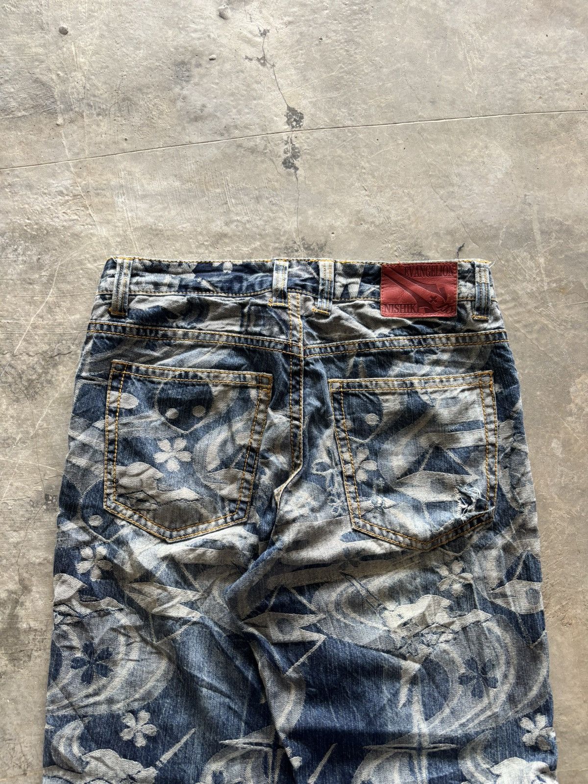 Japanese Brand SUPER RARE EVANGELION X NISHIKI JEANS ALL OVER EMBROIDERY Size US 32 / EU 48 - 16 Thumbnail