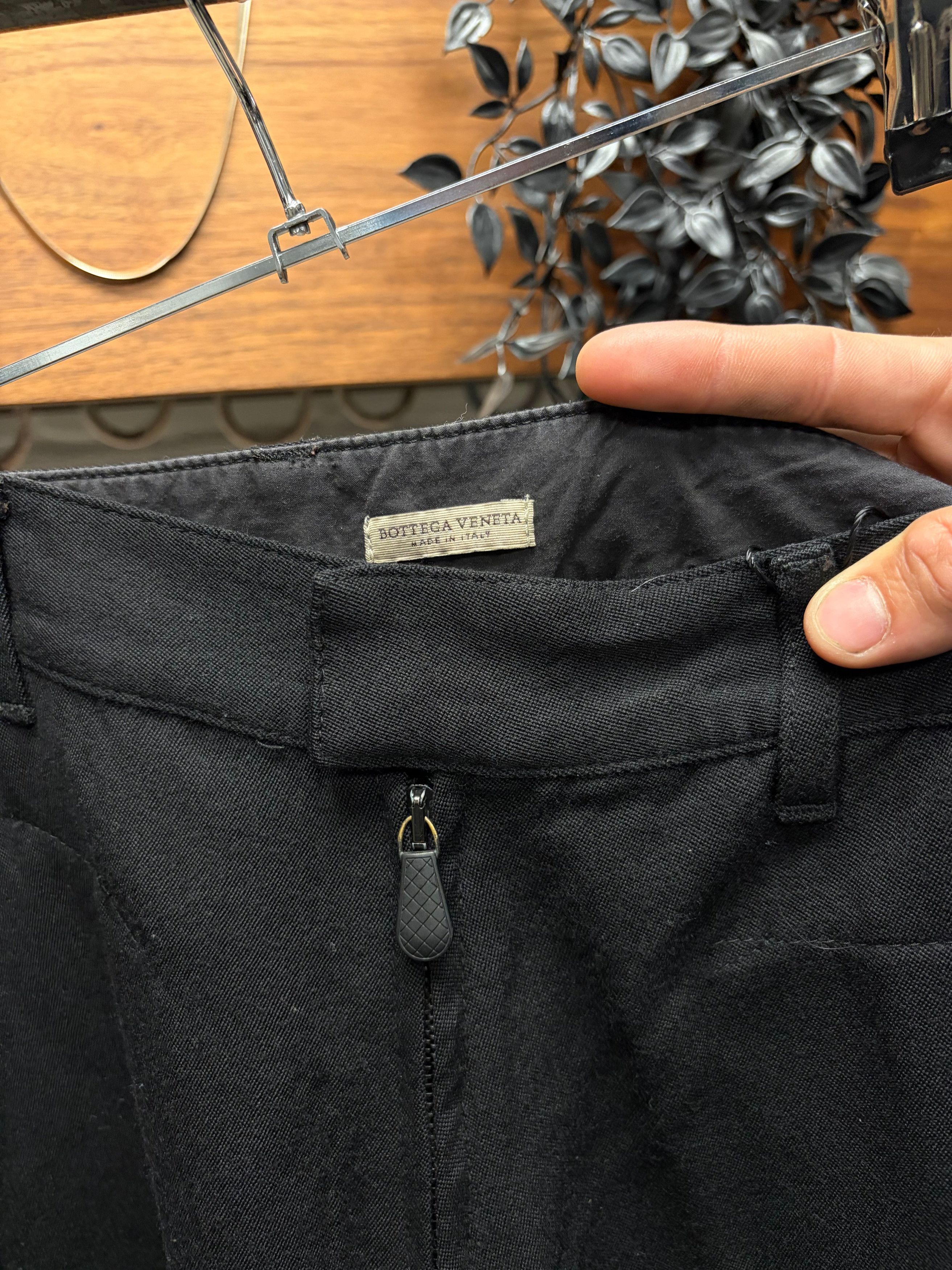 Bottega Veneta Black Zipper Fly Military Cargo Pants