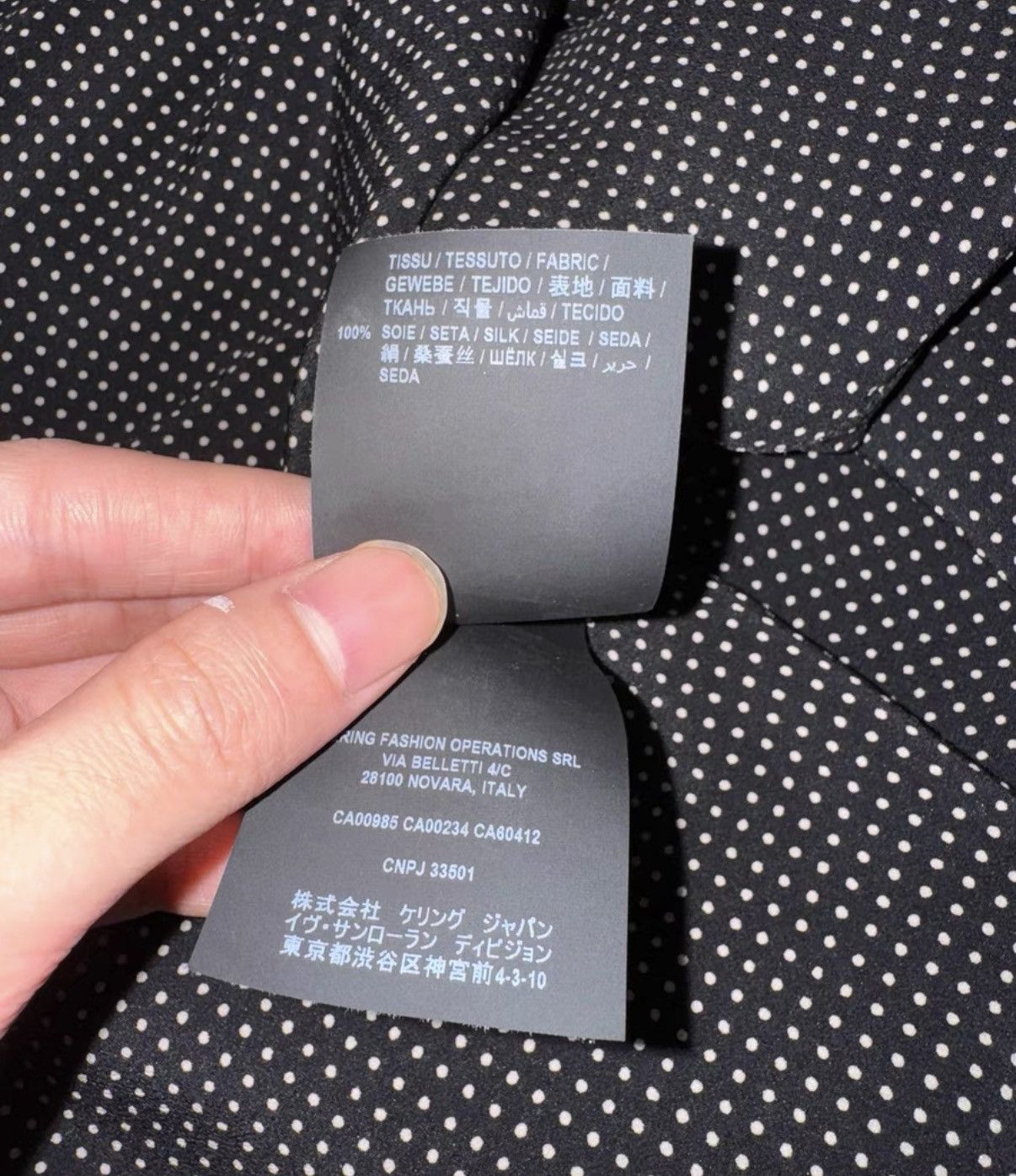 Saint Laurent Paris Saint Laurent 21SS Starry Sky Silk Small Polka Dot Shirt Size US M / EU 48-50 / 2 - 7 Thumbnail