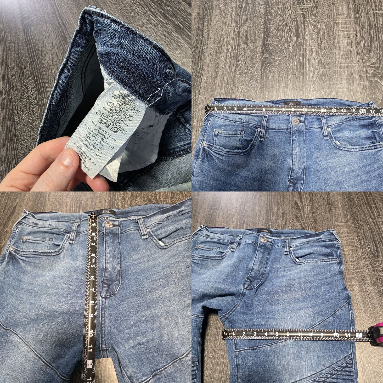 True Religion True Religion Jeans Mens 34x34 Skinny Stretch Denim Rocco Moto Grunge Black Blue Regular Slim 5-Pocket Distressed Logo Vintage No N/A Size US 34 / EU 50 - 8 Thumbnail