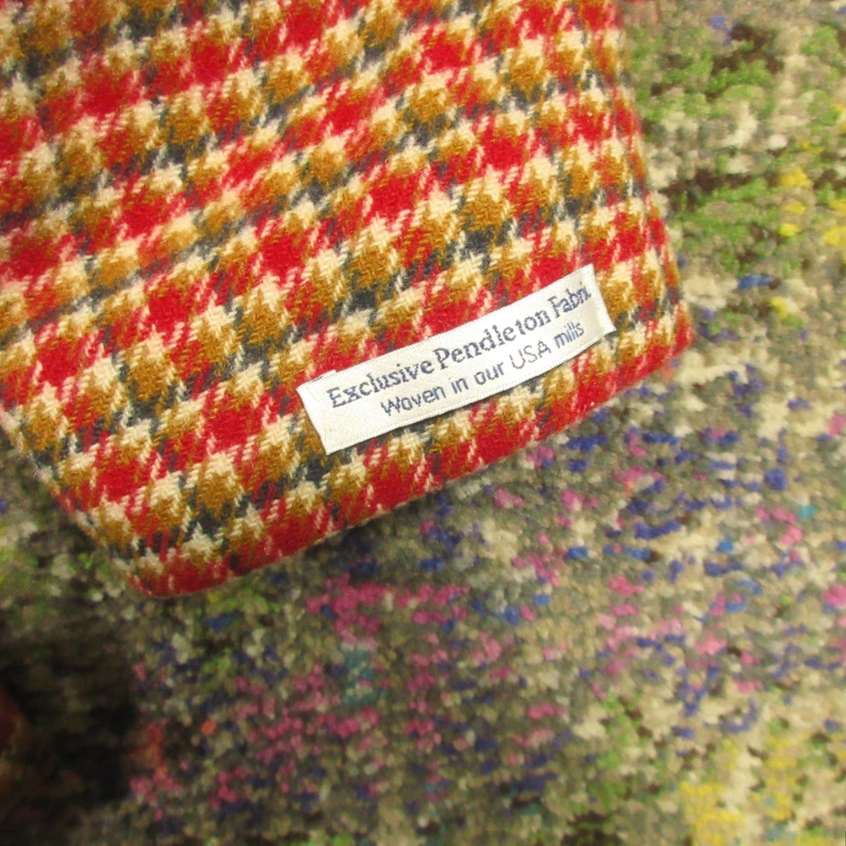 Pendleton VINTAGE Pendleton Wool Blazer Womens 12 Lined Three Button Front Red Brown Plaid Large Size XL / US 12-14 / IT 48-50 - 5 Thumbnail