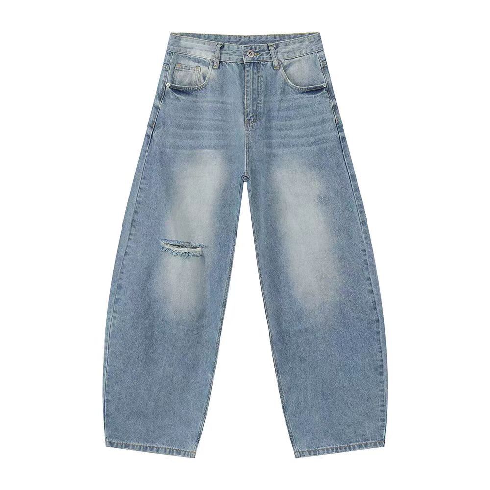 Jean Blue loose-fit distressed street jeans Size US 30 / EU 46 - 4 Thumbnail