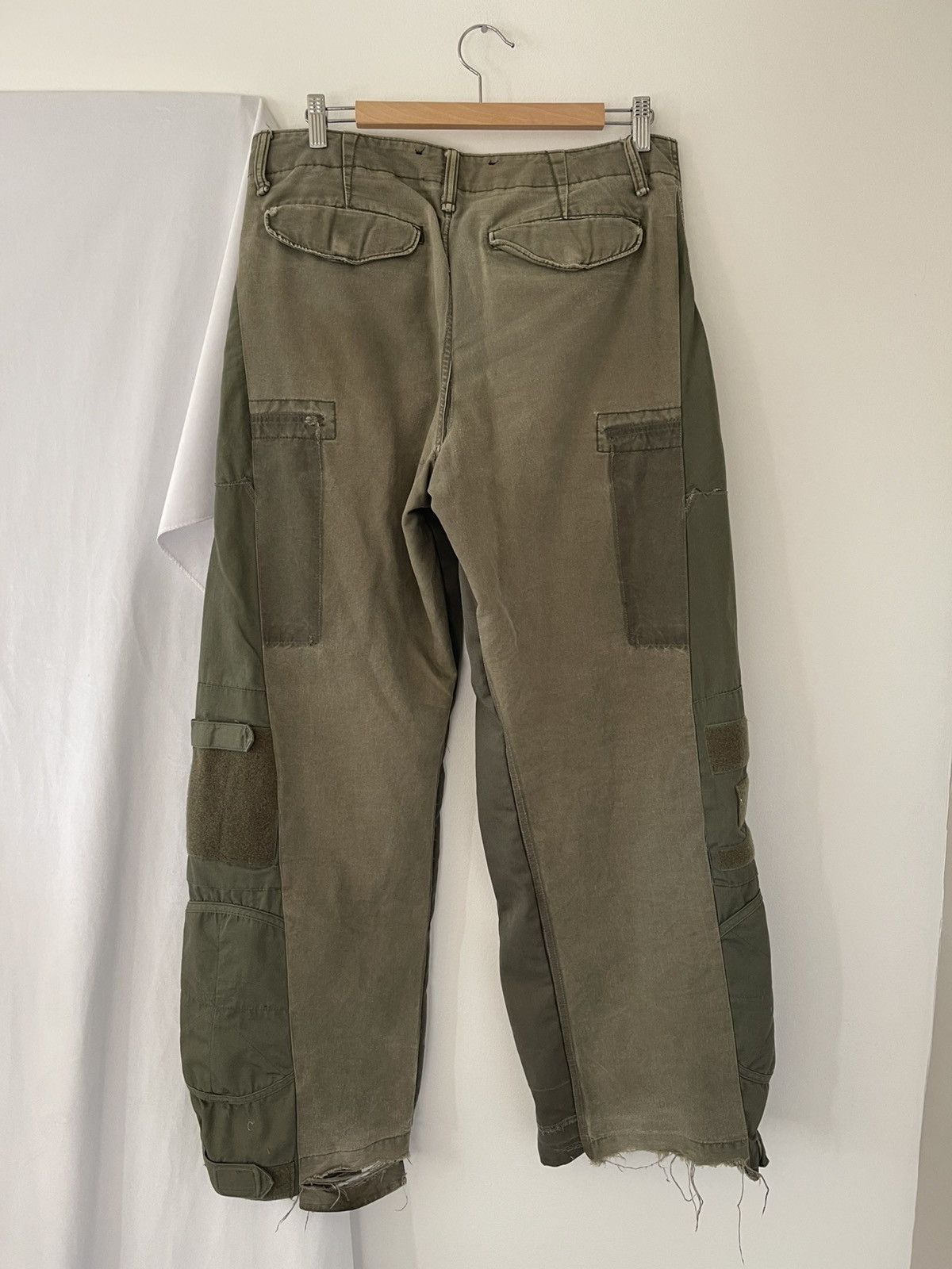 Chorley Chorley UpCycled military cargo baggy wide leg pants Size US 34 / EU 50 - 4 Thumbnail