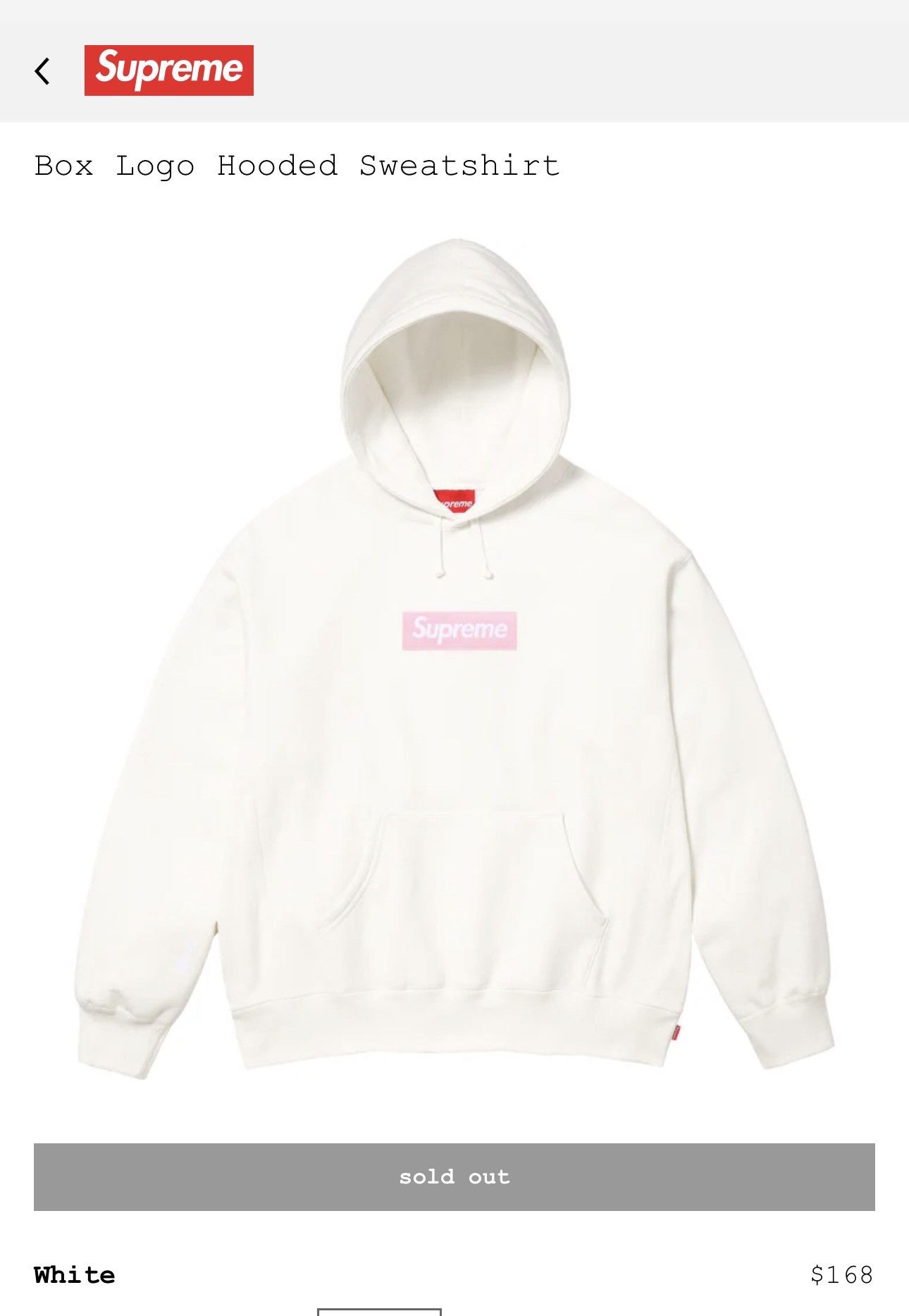Supreme Box Logo Hooded Sweatshirt White Pink