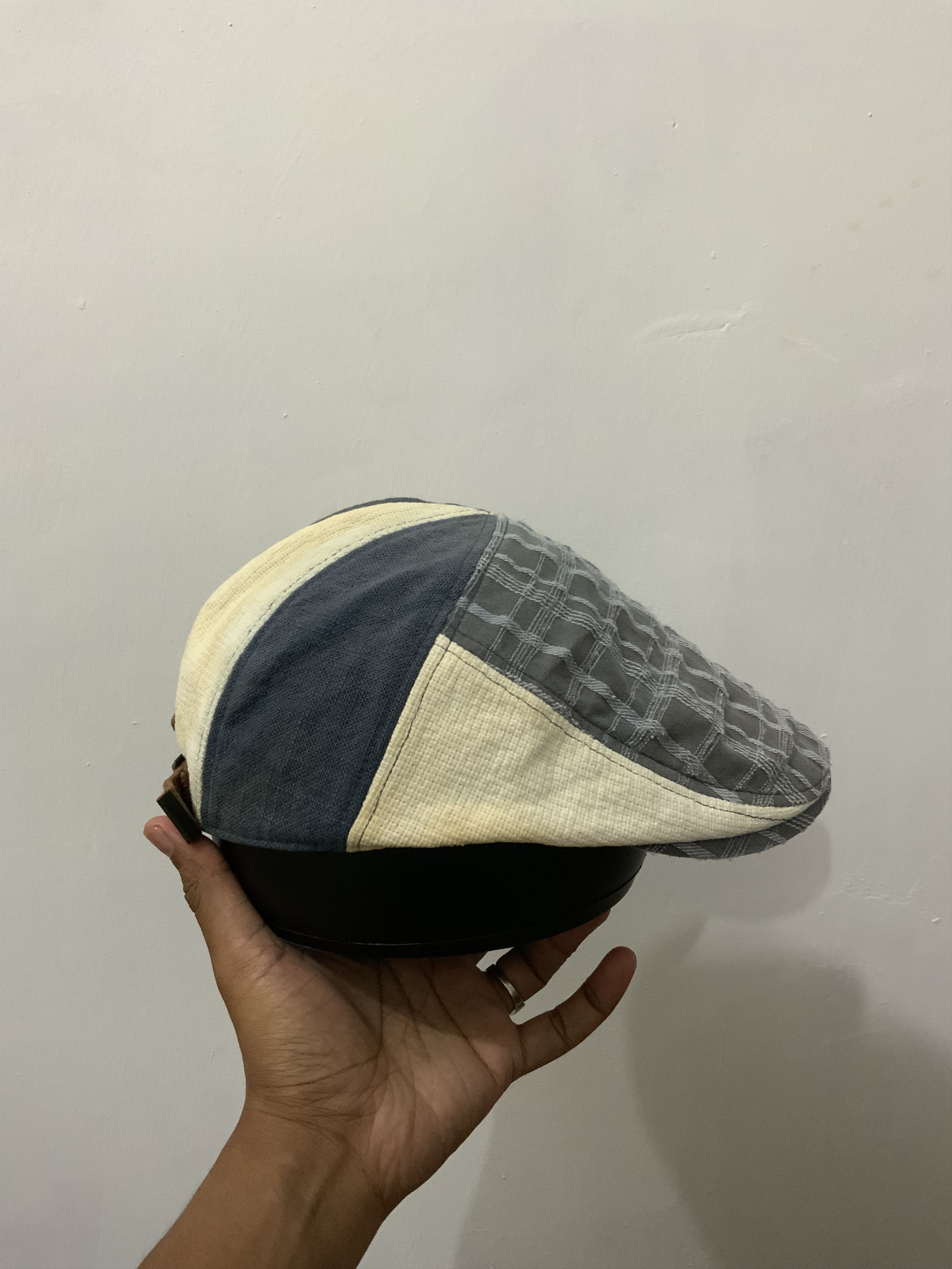 Japanese Brand Sashiko Boro Flat Baretta Hat Size ONE SIZE - 4 Thumbnail
