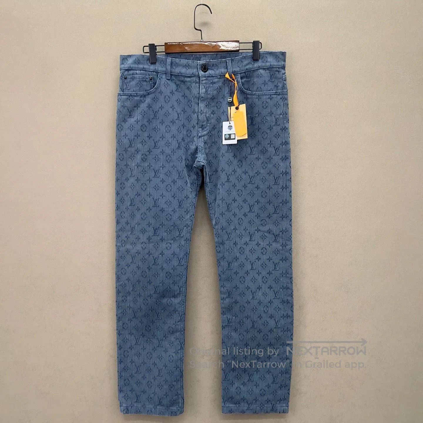 Louis Vuitton Louis Vuitton Blue Monogram Denim Jeans. Size US 33 - 1 Thumbnail