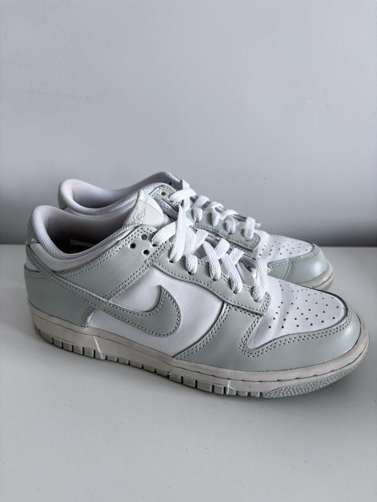 Nike Nike Dunk Low white mint leather sneakers size 38 women's Size US 8 / IT 38 - 4 Thumbnail