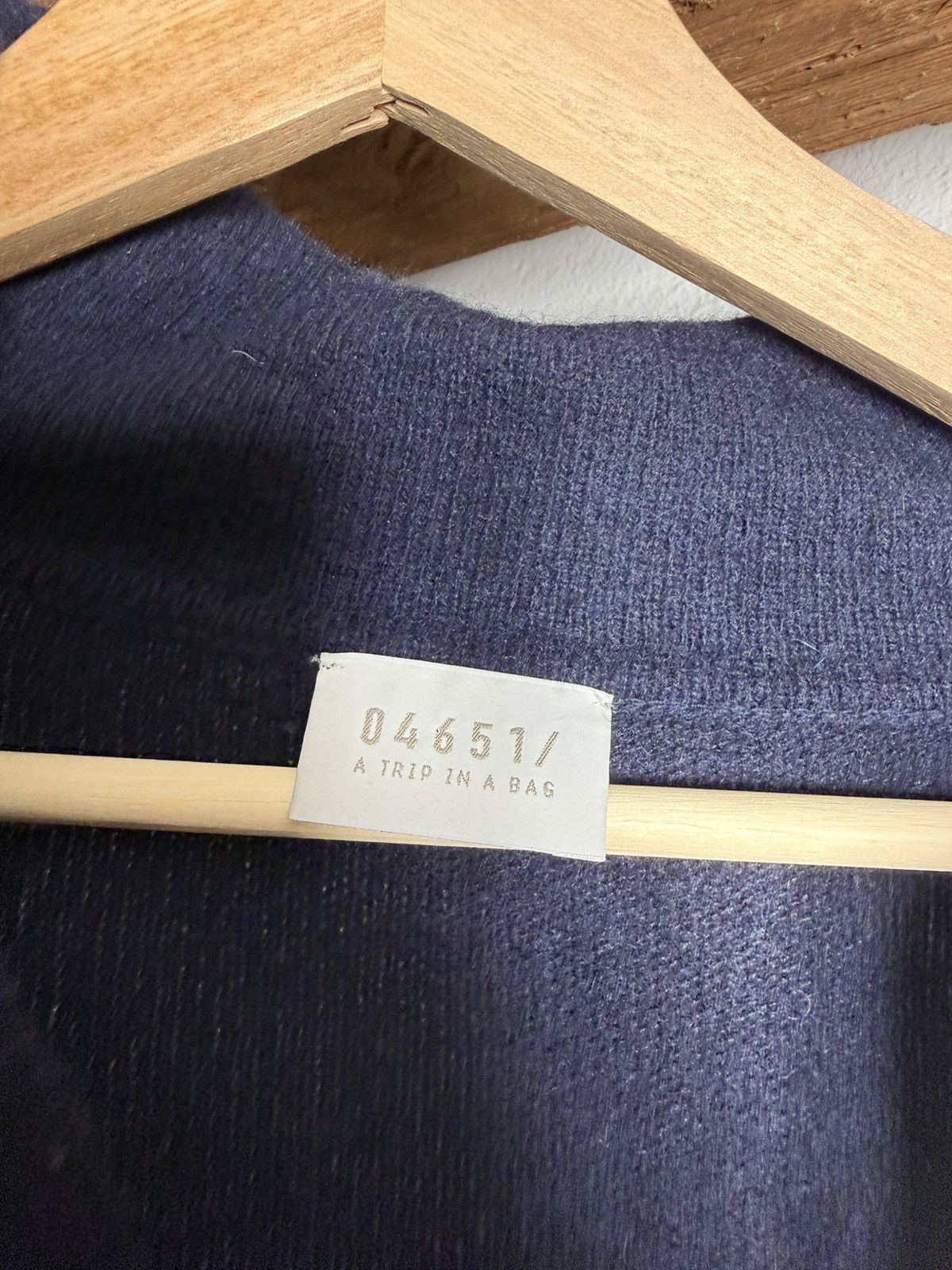Other 04651/ Navy 100% Cashmere Knit Cardigan Sweater Italy Size US L / EU 52-54 / 3 - 2 Thumbnail