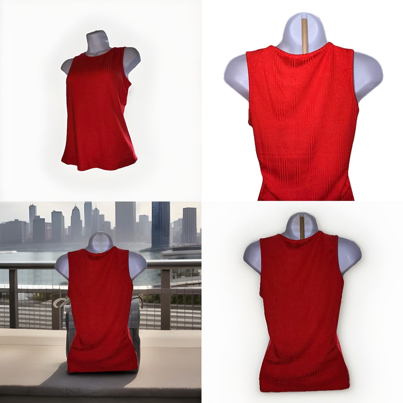 Essentials Cyrus Essentials Sleeveless Top Shirt Tank Women XS Red NWT K632322 New Tags Size XS / US 0-2 / IT 36-38 - 10 Thumbnail