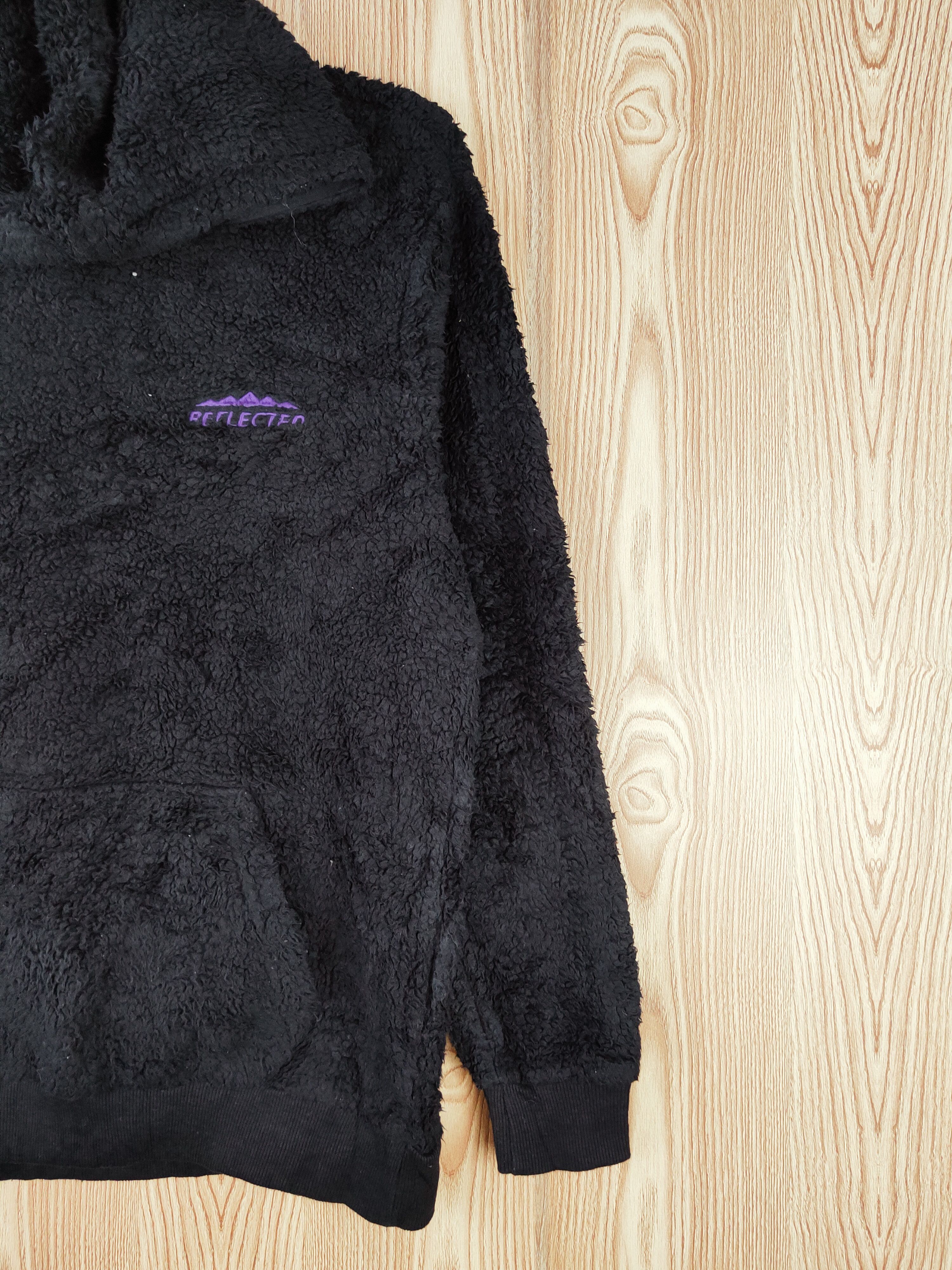 Bershka × Vintage Rare 🔥 Bershka Black Fur Mohair Hoodie Sweatshirts Size US M / EU 48-50 / 2 - 6 Thumbnail