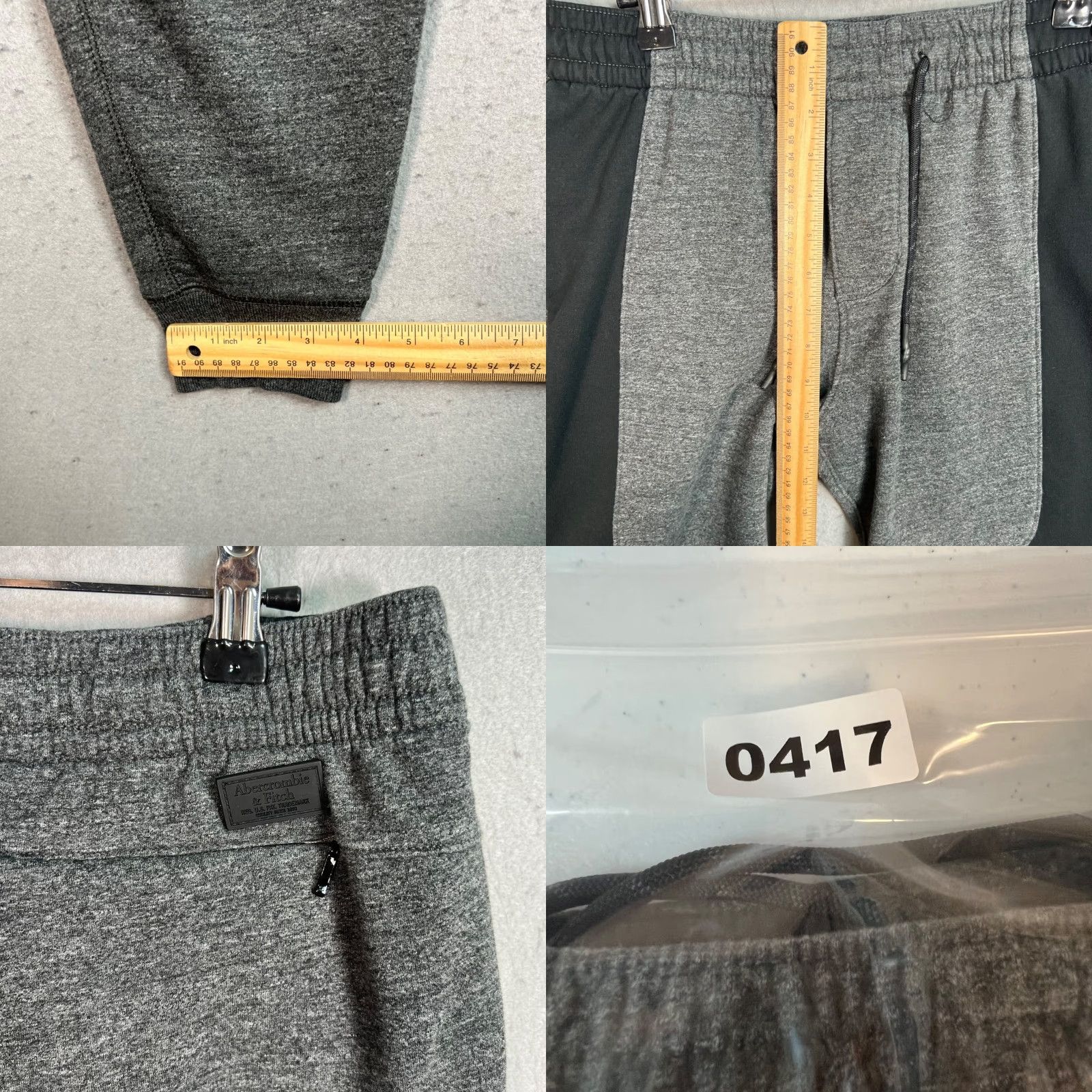 Abercrombie & Fitch Abercrombie & Fitch Mens Small Essential Gray Black Jogger Sweatpants Shirt? Size US 29 - 8 Thumbnail
