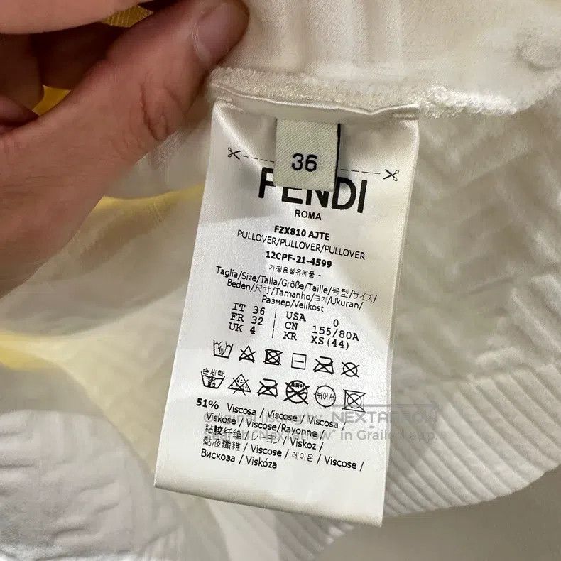 Fendi Fendi Full print double F embossed long-sleeved sweatshirt Size XXS / US 00 / IT 34 - 4 Thumbnail