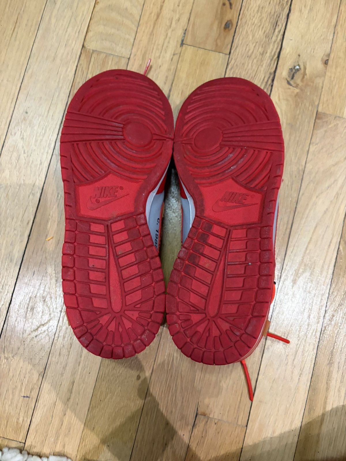Nike × Off-White Off white university red dunk Size US 10.5 / EU 43-44 - 4 Thumbnail