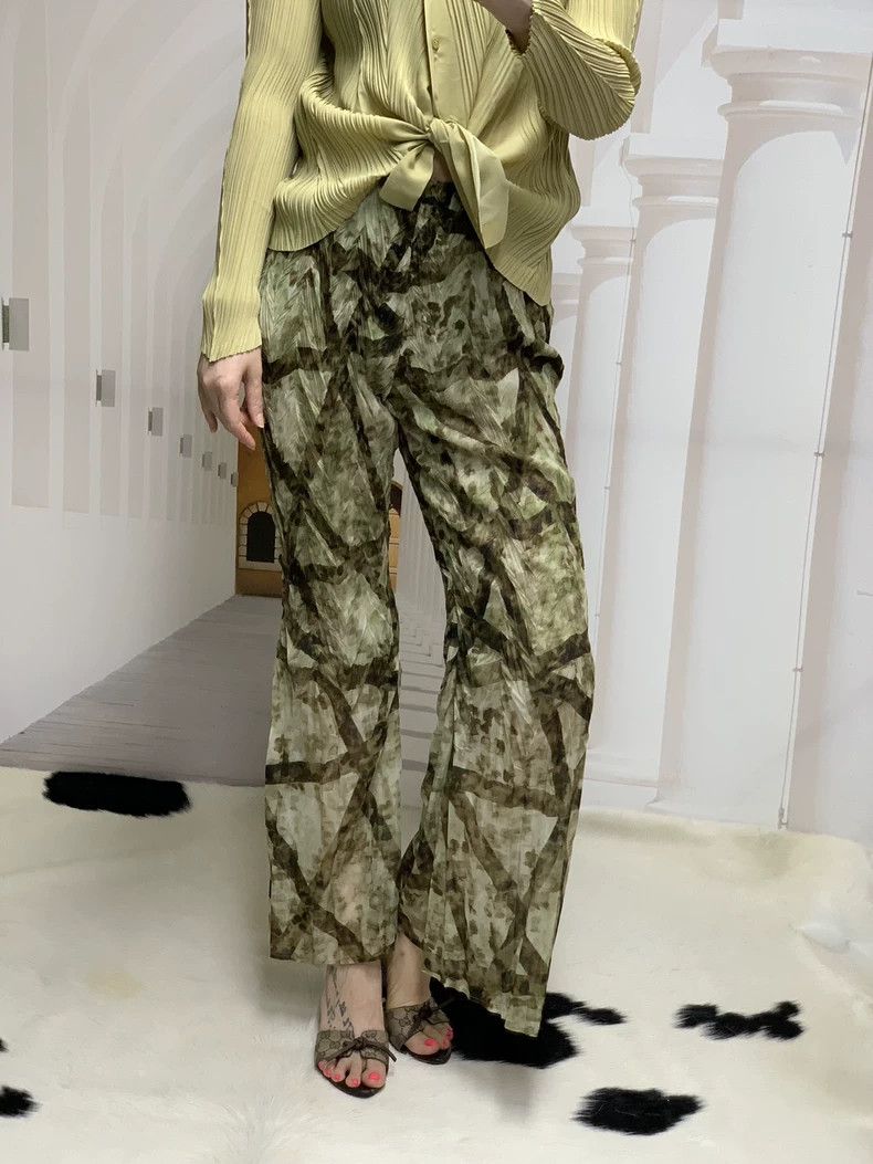 Issey Miyake Issey Miyake Psychedelic flared pants Size 25" / US 0 / IT 36 - 3 Thumbnail