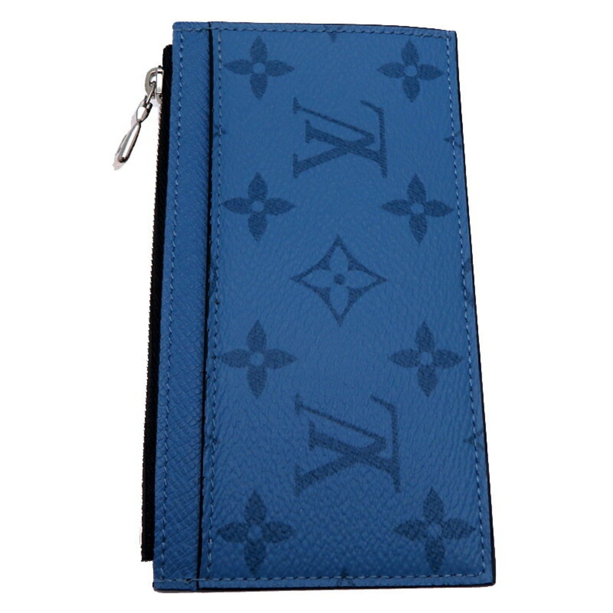 Louis Vuitton Louis Vuitton Coin and Card Holder, Women's Men's Case, M30425, Taiga Rama, Blue Size ONE SIZE - 1 Thumbnail