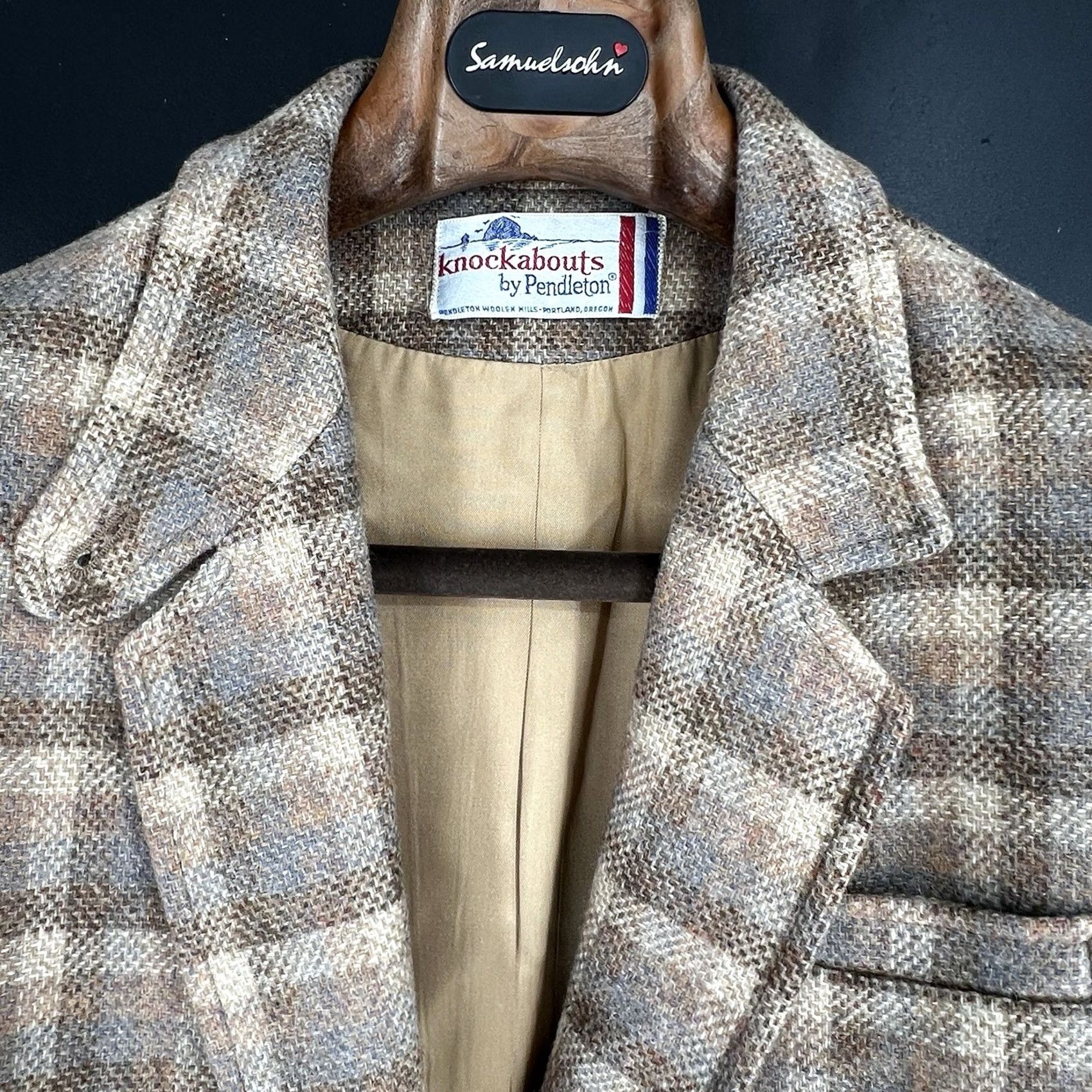 Pendleton VINTAGE Pendleton Knockabouts Blazer Womens Plaid 2 Button Leather Elbow Patches Sz Med Size M / US 6-8 / IT 42-44 - 3 Thumbnail