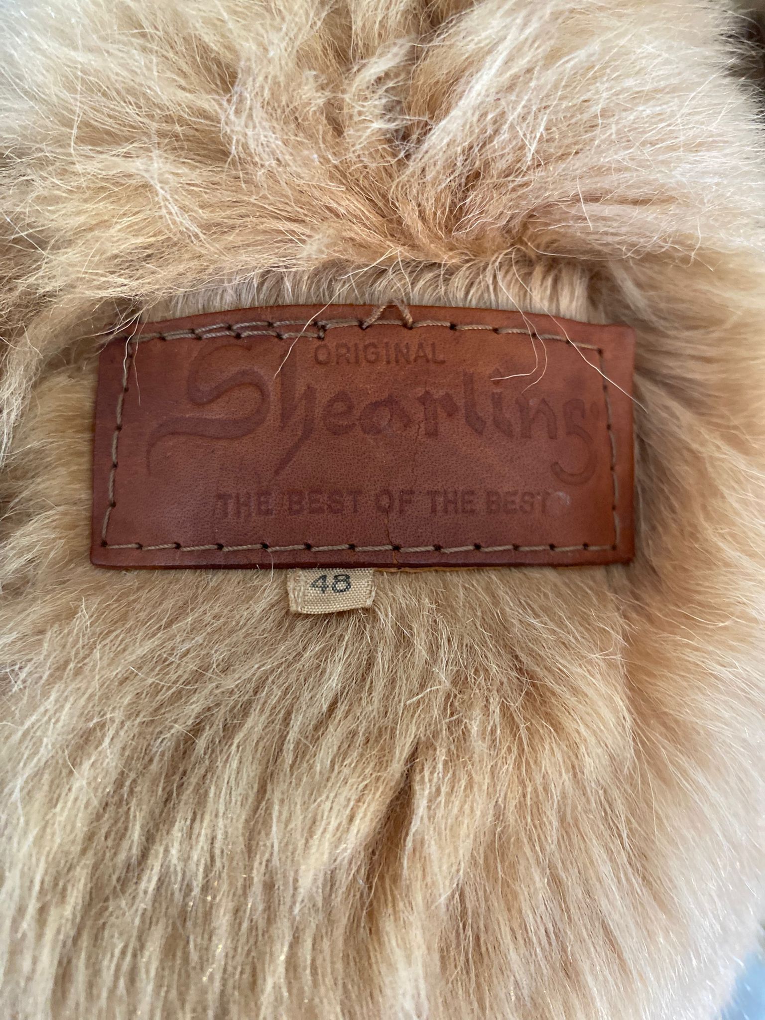 Other Original Shearling Sheepskin Fur Vintage Coat for Men M/L Size US M / EU 48-50 / 2 - 2 Thumbnail