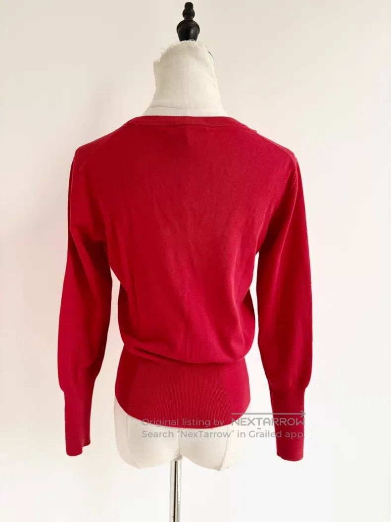 Vivienne Westwood Vivienne Westwood Red V-Neck Knit Sweater Size L / US 10 / IT 46 - 5 Thumbnail