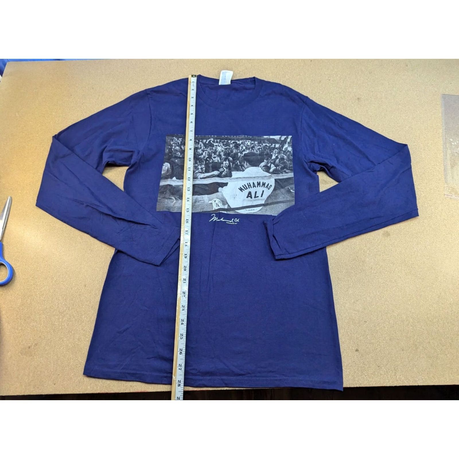 Port & Company Port & Company Muhammad Ali T-Shirt Mens S Long Sleeve Blue Cotton Canvas Vintage Regular Rating: Moisture Wicking Tribute Ken Regan Size US S / EU 44-46 / 1 - 3 Thumbnail