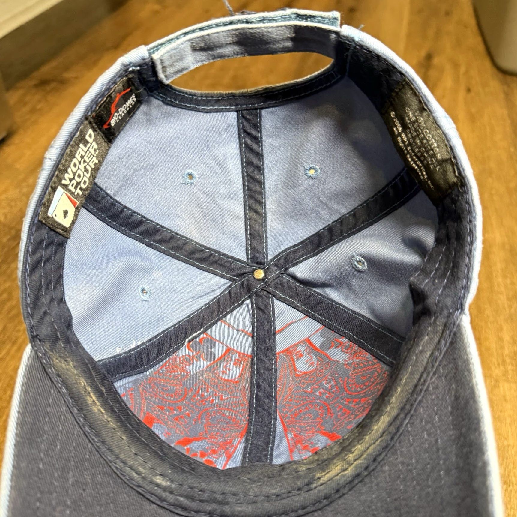 Vintage VINTAGE WSOP World Series Of Poker Hat Queen King Cap Blue Red Ladies Man Distressed Baseball Cap Mens One Size Blue Size ONE SIZE - 7 Thumbnail