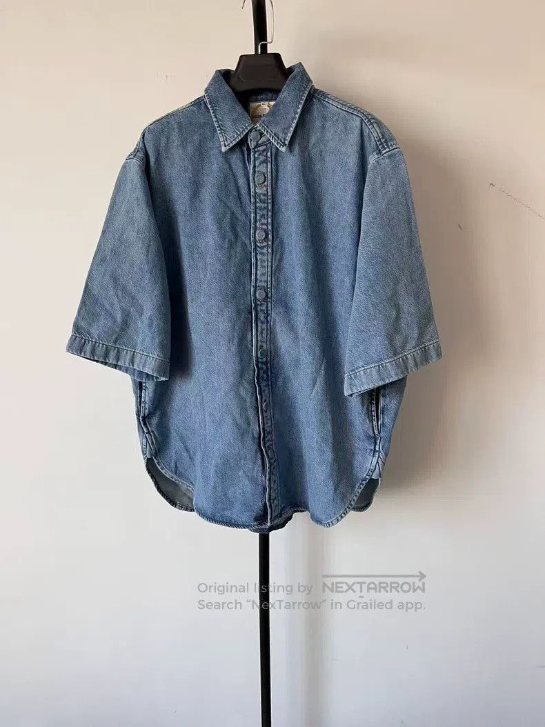 Acne Studios Acne Studios Washed Short Sleeve Button-Up Shirt Size US M / EU 48-50 / 2 - 2 Thumbnail