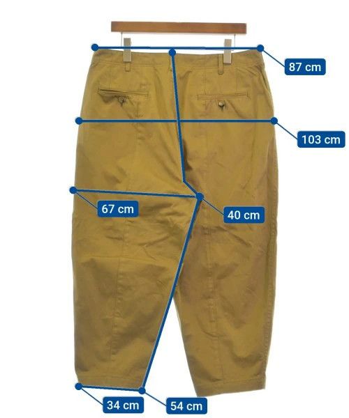 Comme des Garcons Homme Cropped Pants Plain Zipper Wide Pattern Beige Size US 34 / EU 50 - 3 Thumbnail