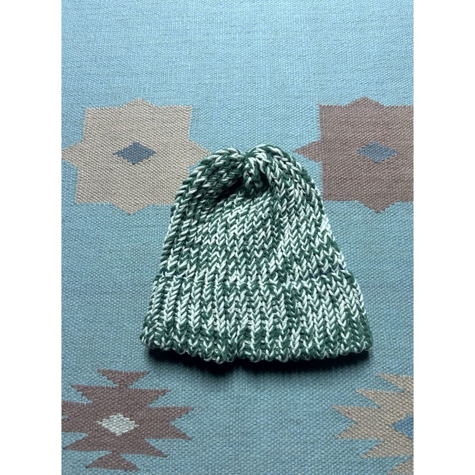 Vintage VINTAGE HaT Beanie State Michigan Hand knit Crochet Winter Hat White Green One Size Women Size ONE SIZE - 3 Thumbnail