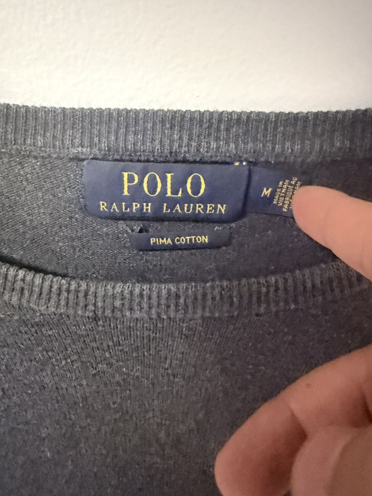 Polo Ralph Lauren Grey Polo Ralph Lauren knit sweater 🐎 👕 Size US M / EU 48-50 / 2 - 3 Thumbnail