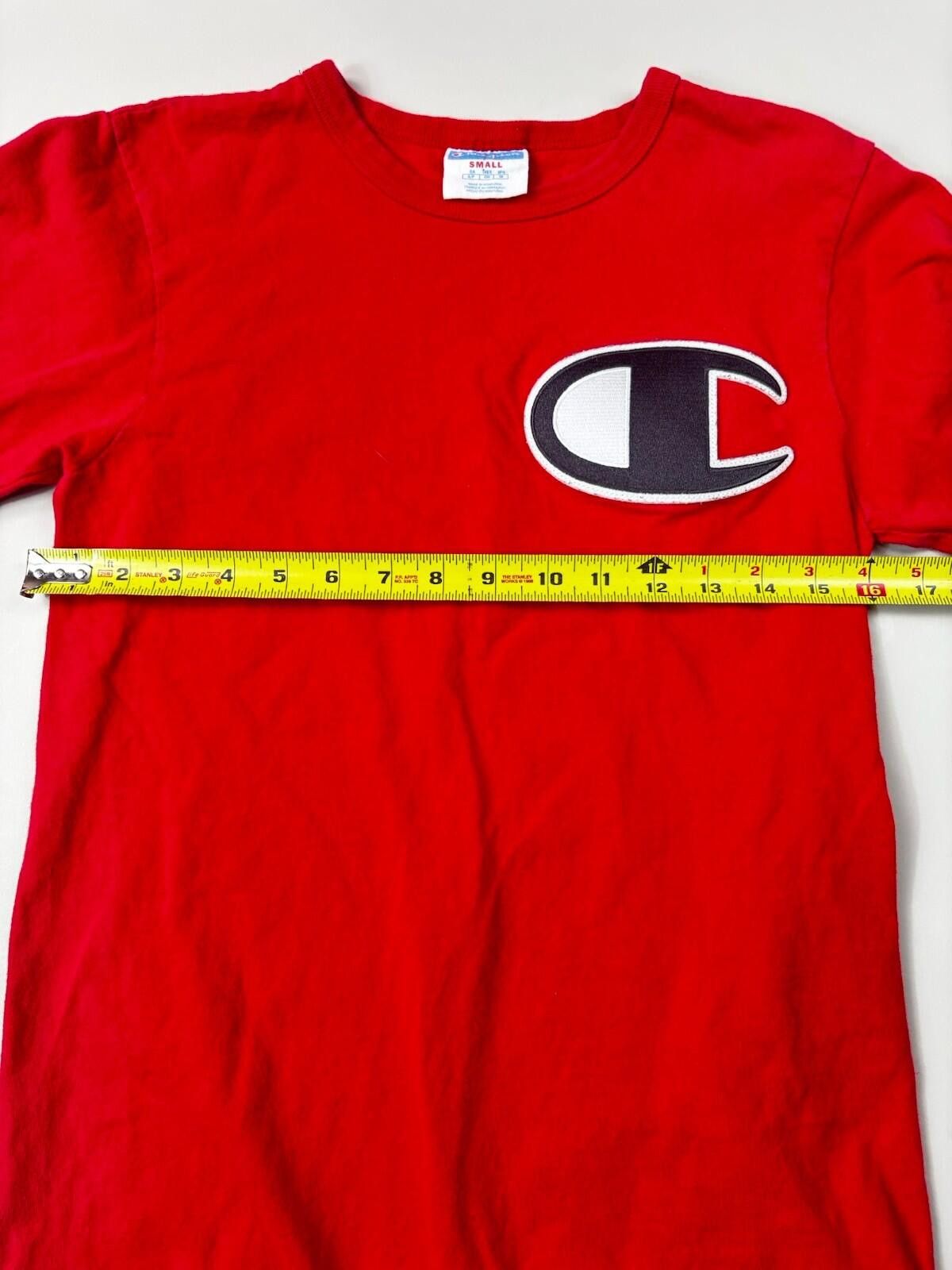 Champion Champion 90s Vintage Red Longsleeve T-Shirt Size Small Size US S / EU 44-46 / 1 - 9 Thumbnail