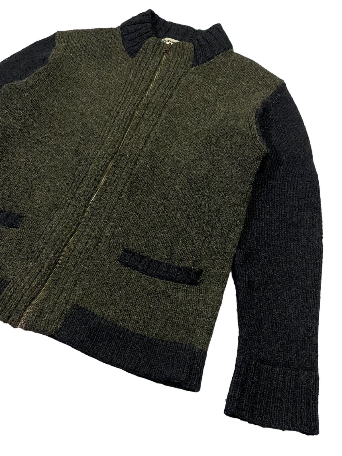 Issey Miyake Issey Miyake Tow Tones Knitted Full Zip Sweater Size US M / EU 48-50 / 2 - 21 Thumbnail