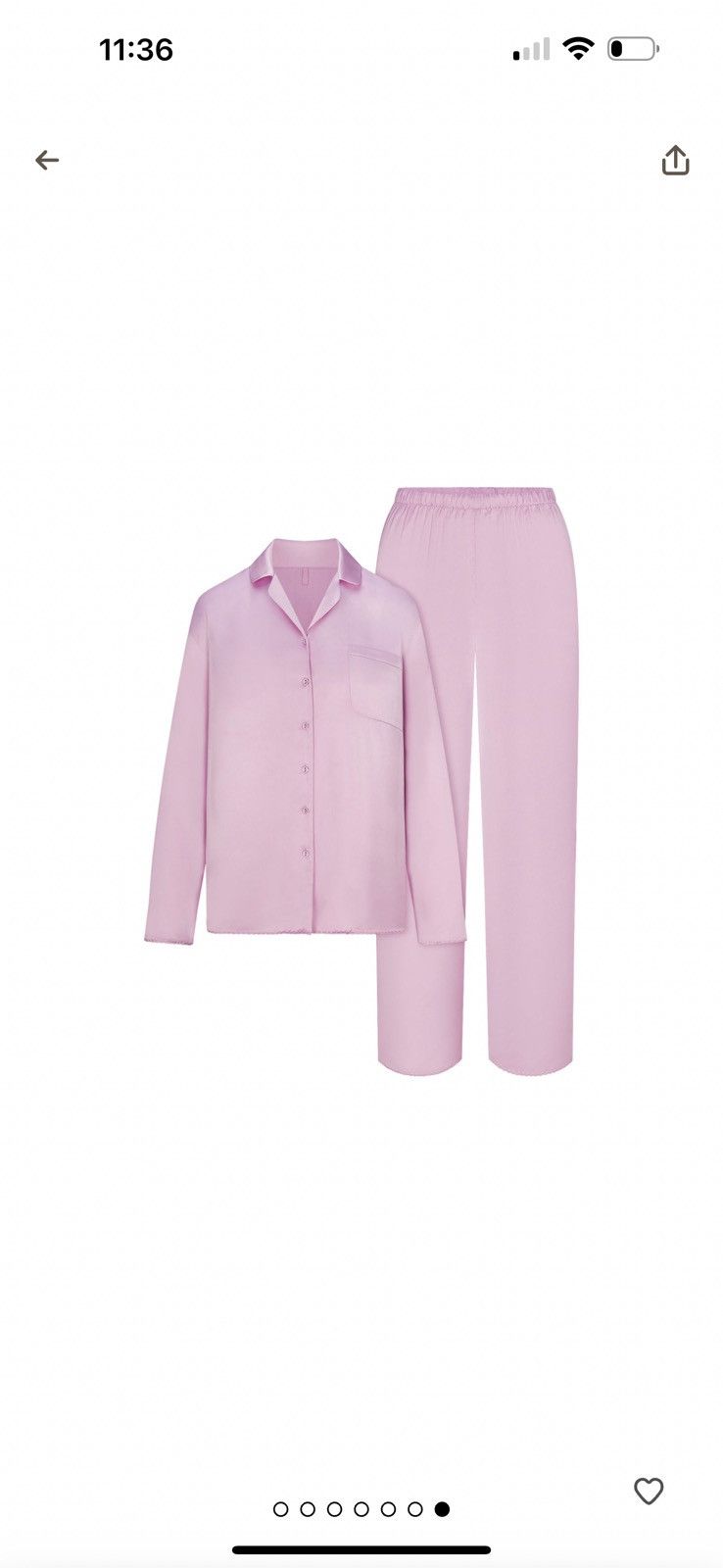 SKIMS Skims Woven Shine Pink Rose Sleep Set Size S / US 4 / IT 40 - 1 Thumbnail