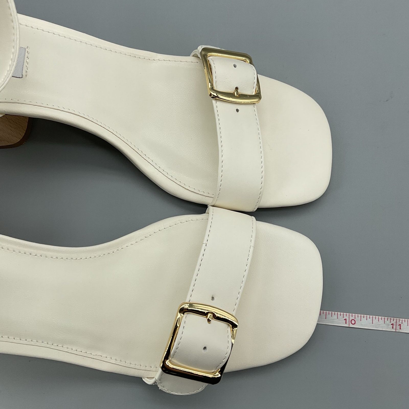 Steve Madden Steve Madden Women Mindi Leather Sandal White Size 9M Size US 9 / IT 39 - 7 Thumbnail