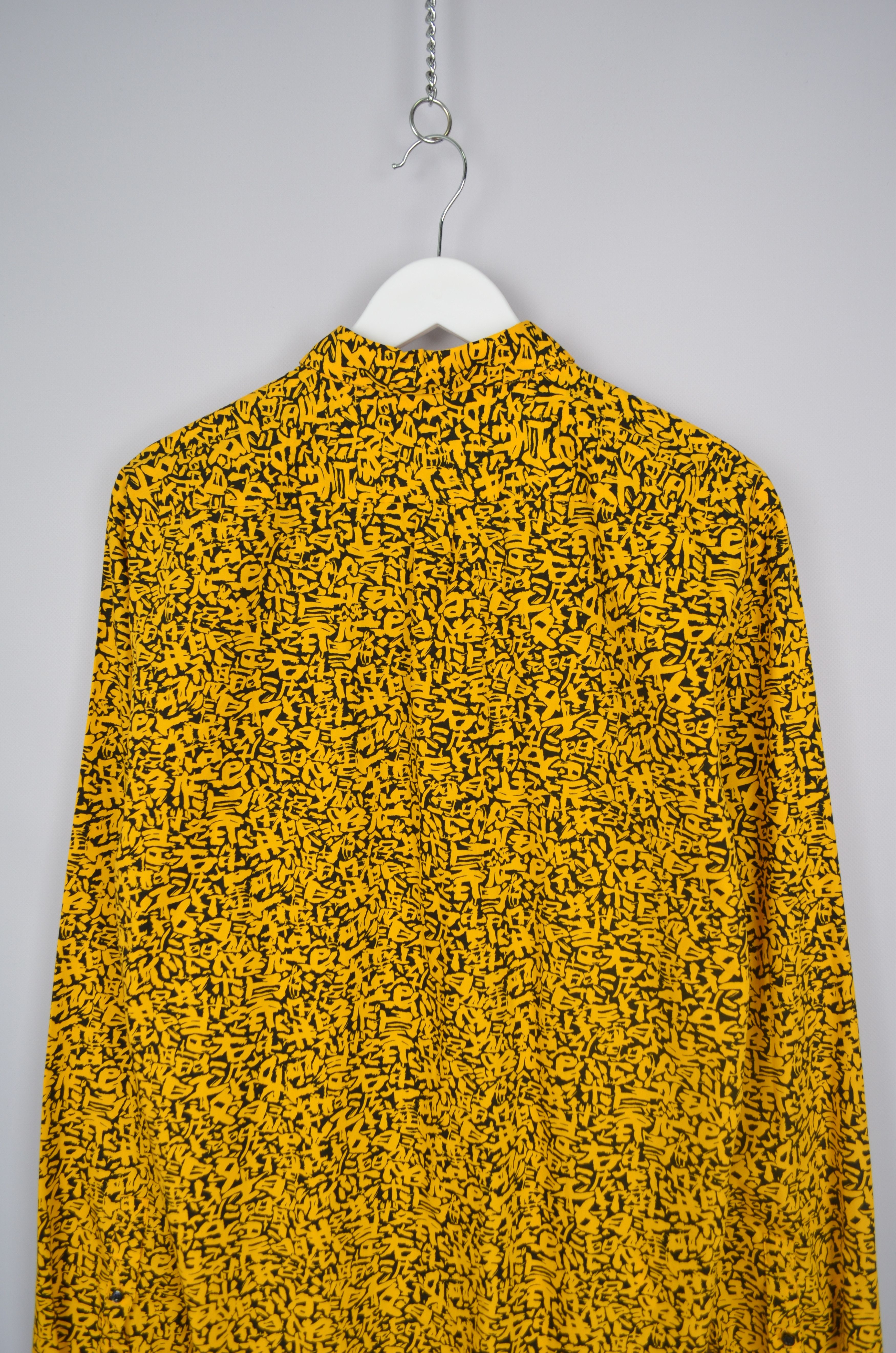 Hugo Boss Hugo Boss Yellow Abstract Print Extra Slim Fit Shirt Size M Size US M / EU 48-50 / 2 - 10 Thumbnail