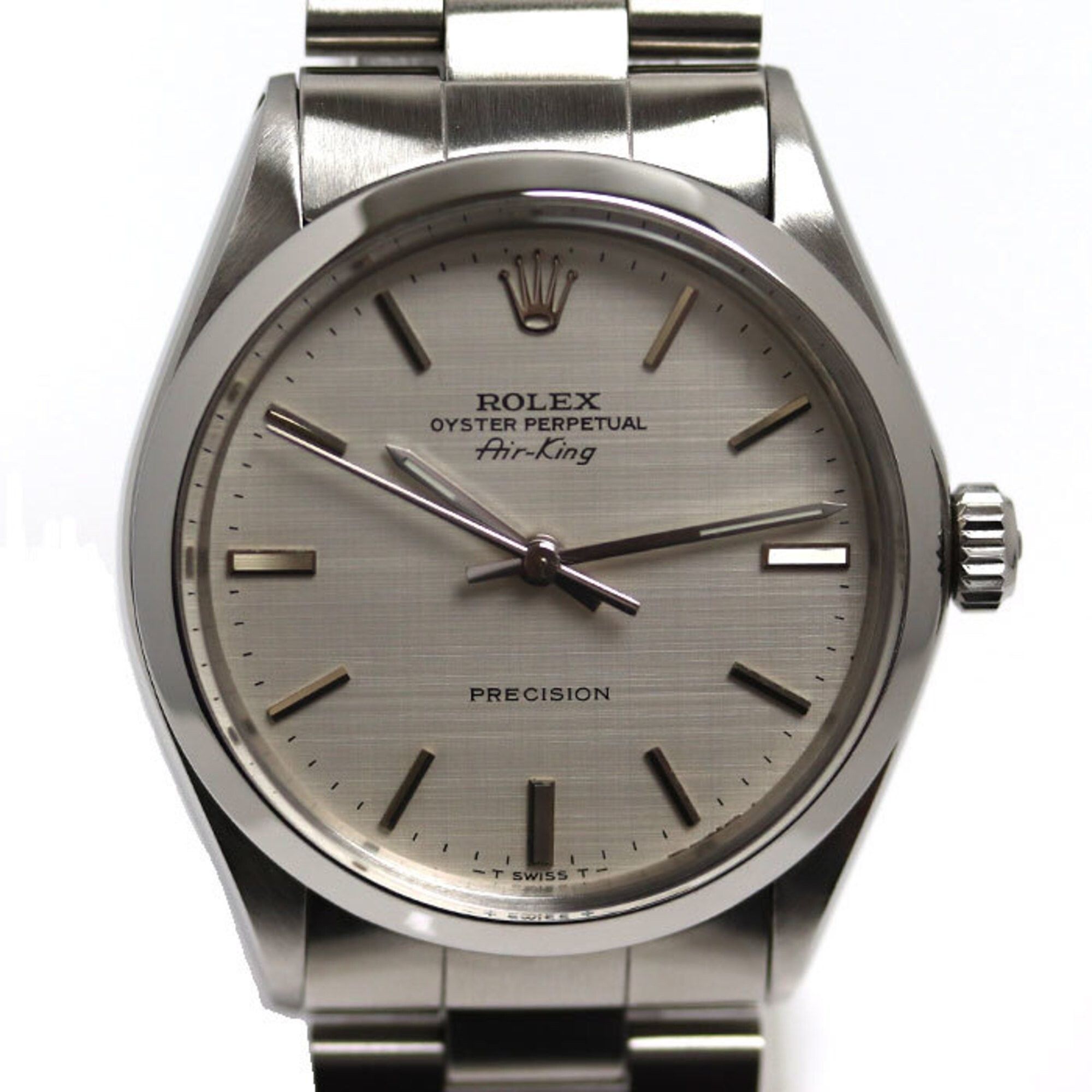 image of Rolex Air King Watch Automatic Winding 5500 Mosaic Dial Product Men's in Silver