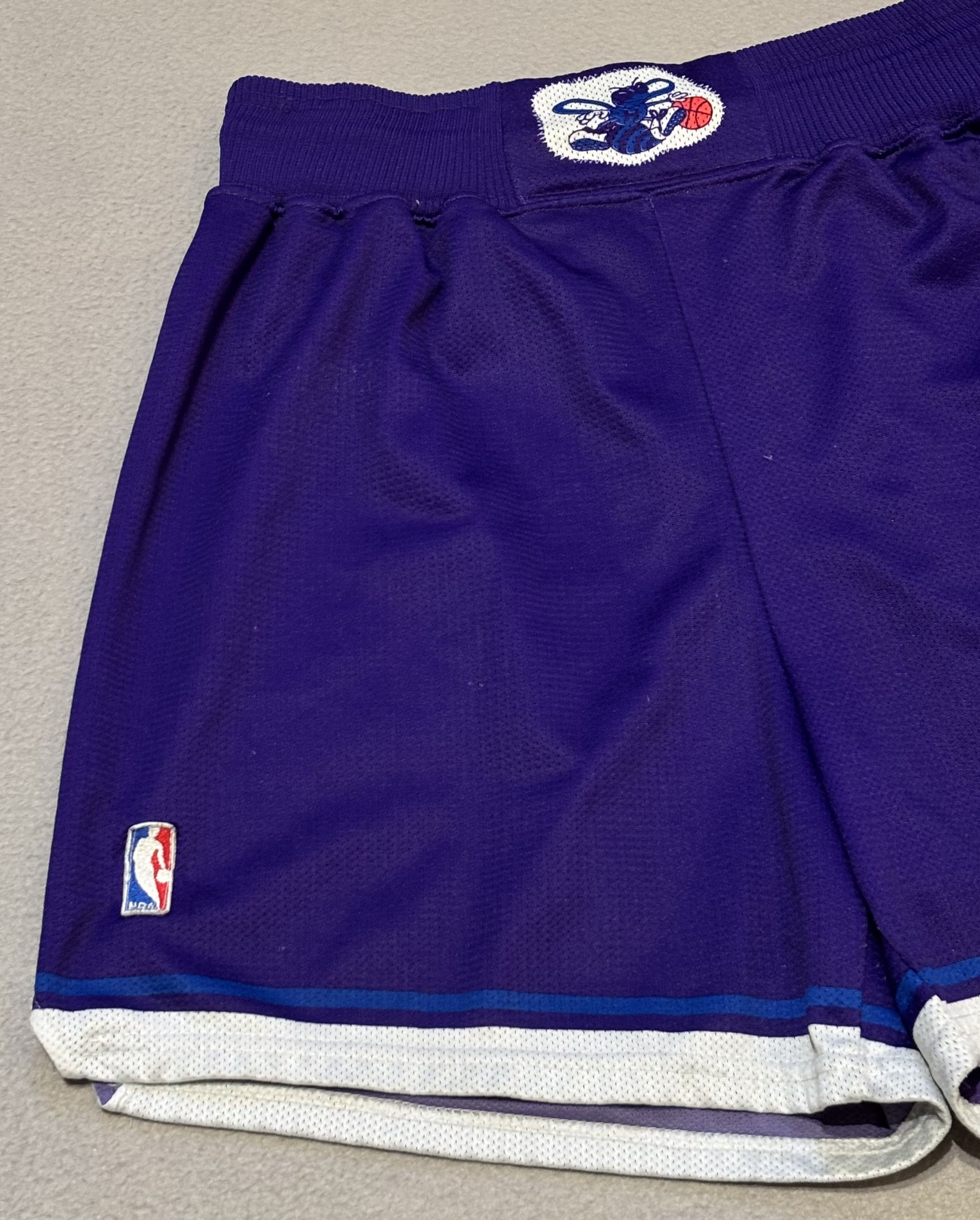 Champion Charlotte Hornets 90s Champion NBA Vintage Basketball Shorts Size US 35 - 6 Thumbnail
