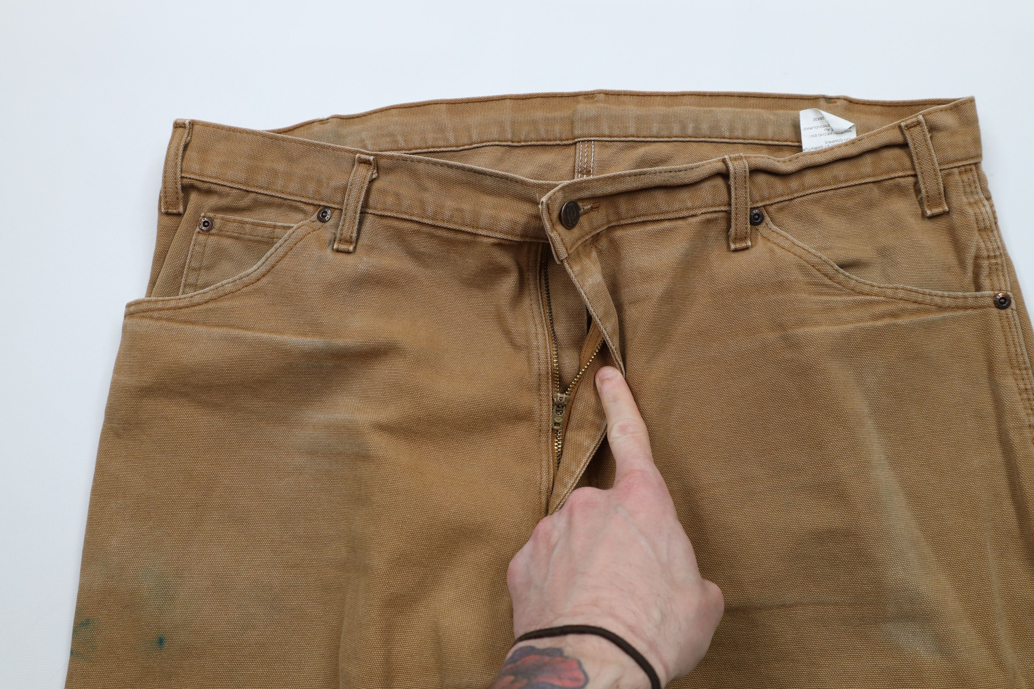 Dickies × Vintage Vintage Y2K Dickies Wide Leg Dungaree Pants Duck Brown Size US 38 / EU 54 - 7 Thumbnail