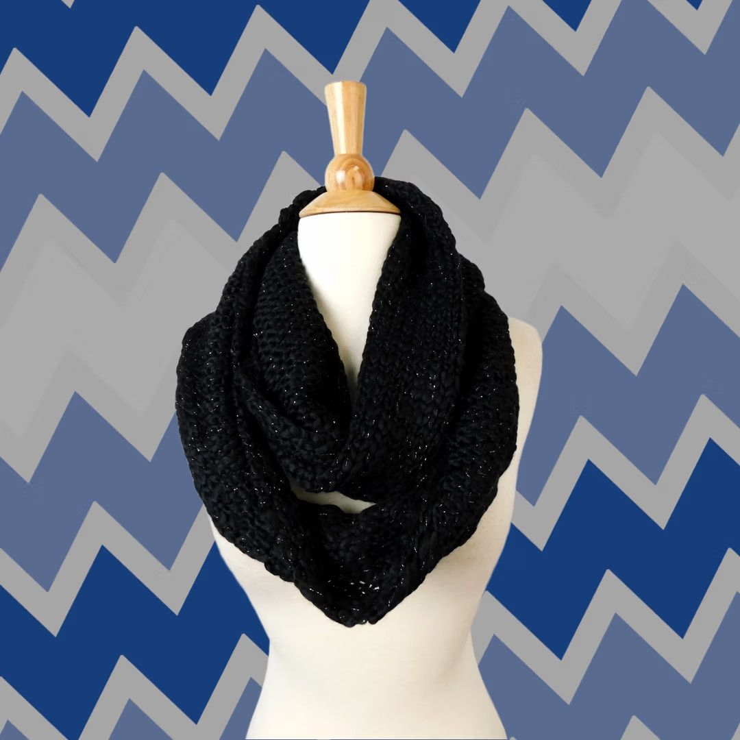 BCBGeneration BCBGeneration Scarf Infinity Knit Black Women Adult One Size 30" X 11" Acrylic Knit GN964611 Loop Cowl Size ONE SIZE - 1 Thumbnail