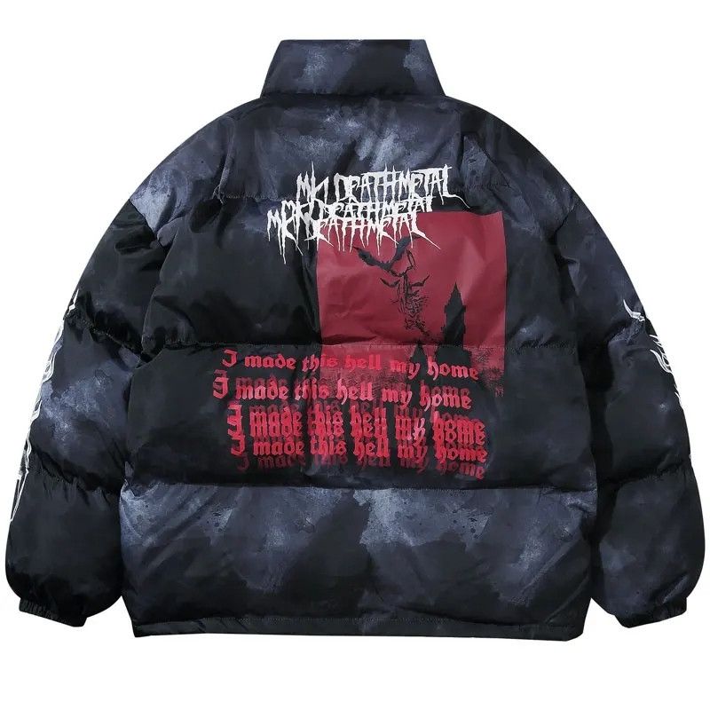 Back Hit Thick Warm Camo Smoke Puffer Jacket