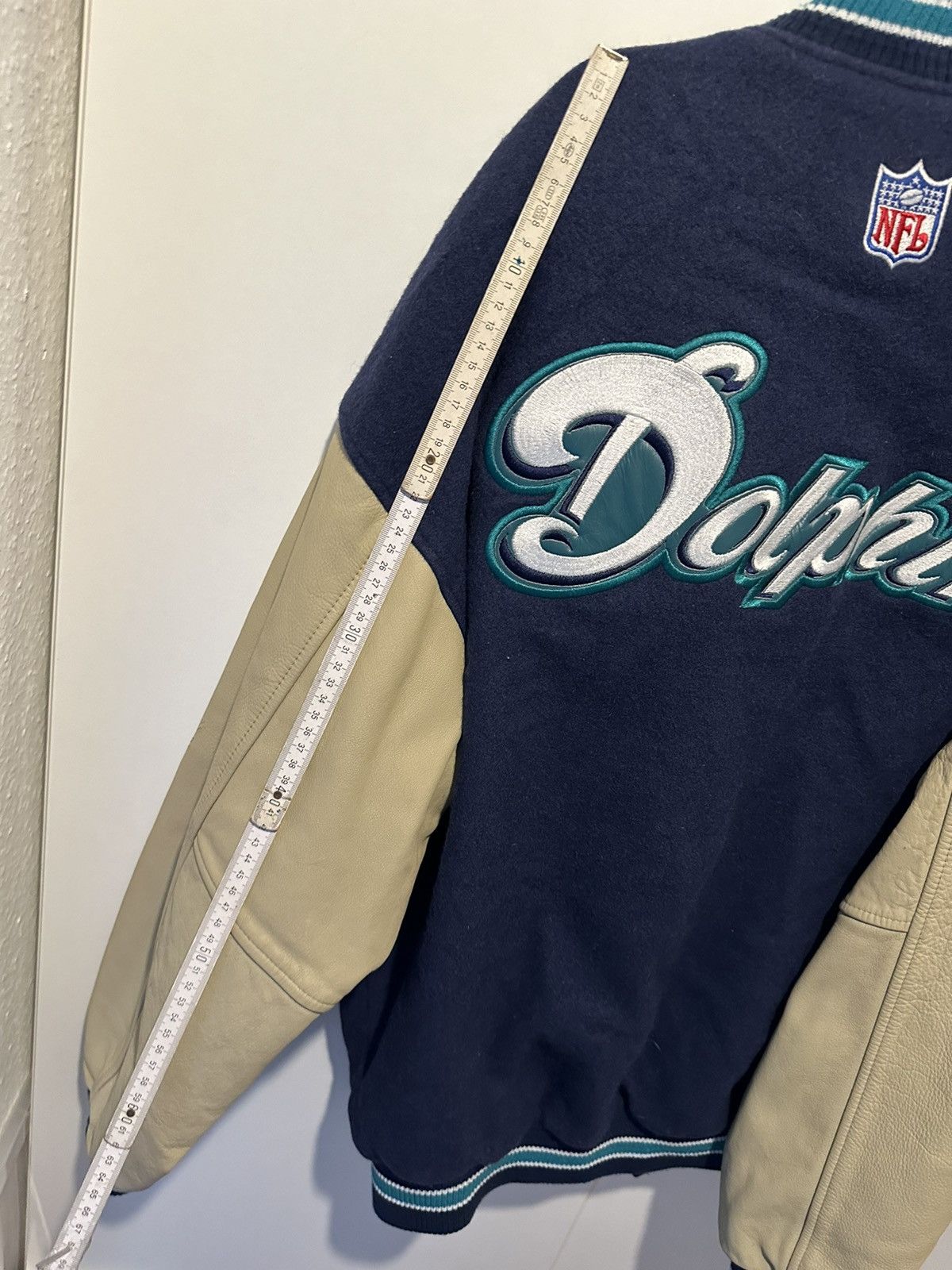Nike Nike Lederjacke Miami Dolphins Size XL Leather Jacket Size US XL / EU 56 / 4 - 20 Thumbnail