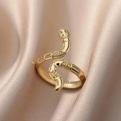 Jewelry × Vintage Zircon Snake Rings Size ONE SIZE - 3 Thumbnail
