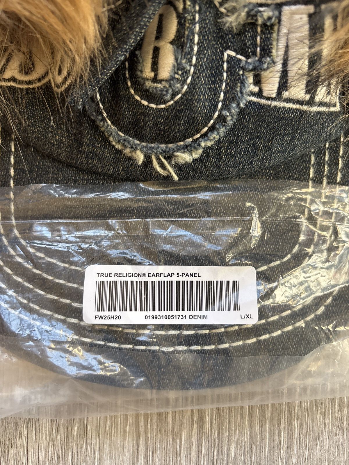 Supreme × True Religion Supreme True Religion Indigo Earflap Fur 5 Panel Hat FW25 Size ONE SIZE - 10 Thumbnail