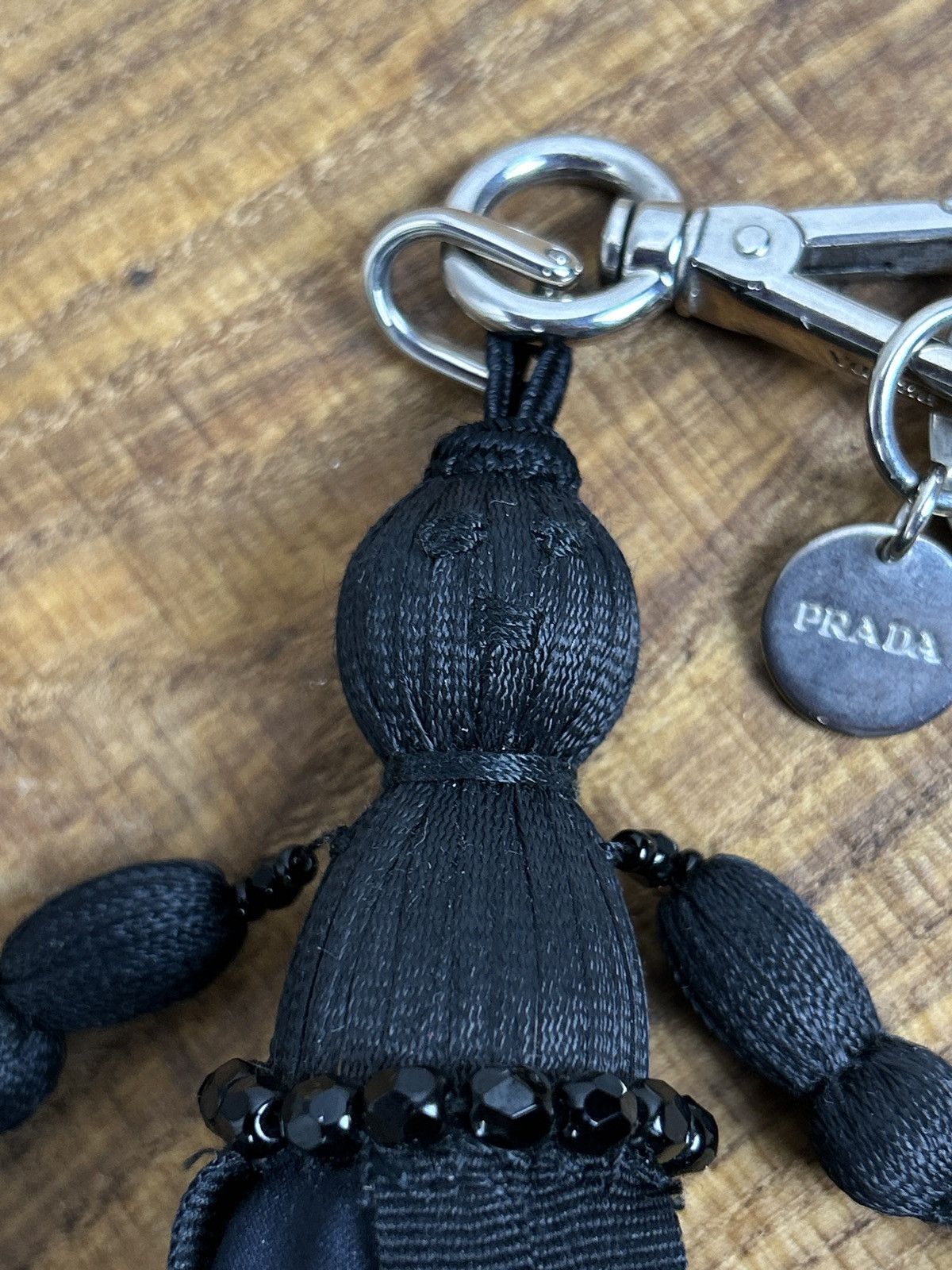 Prada Prada Beaded Doll Bag Charm Keychain Key Holder Black Size ONE SIZE - 2 Thumbnail