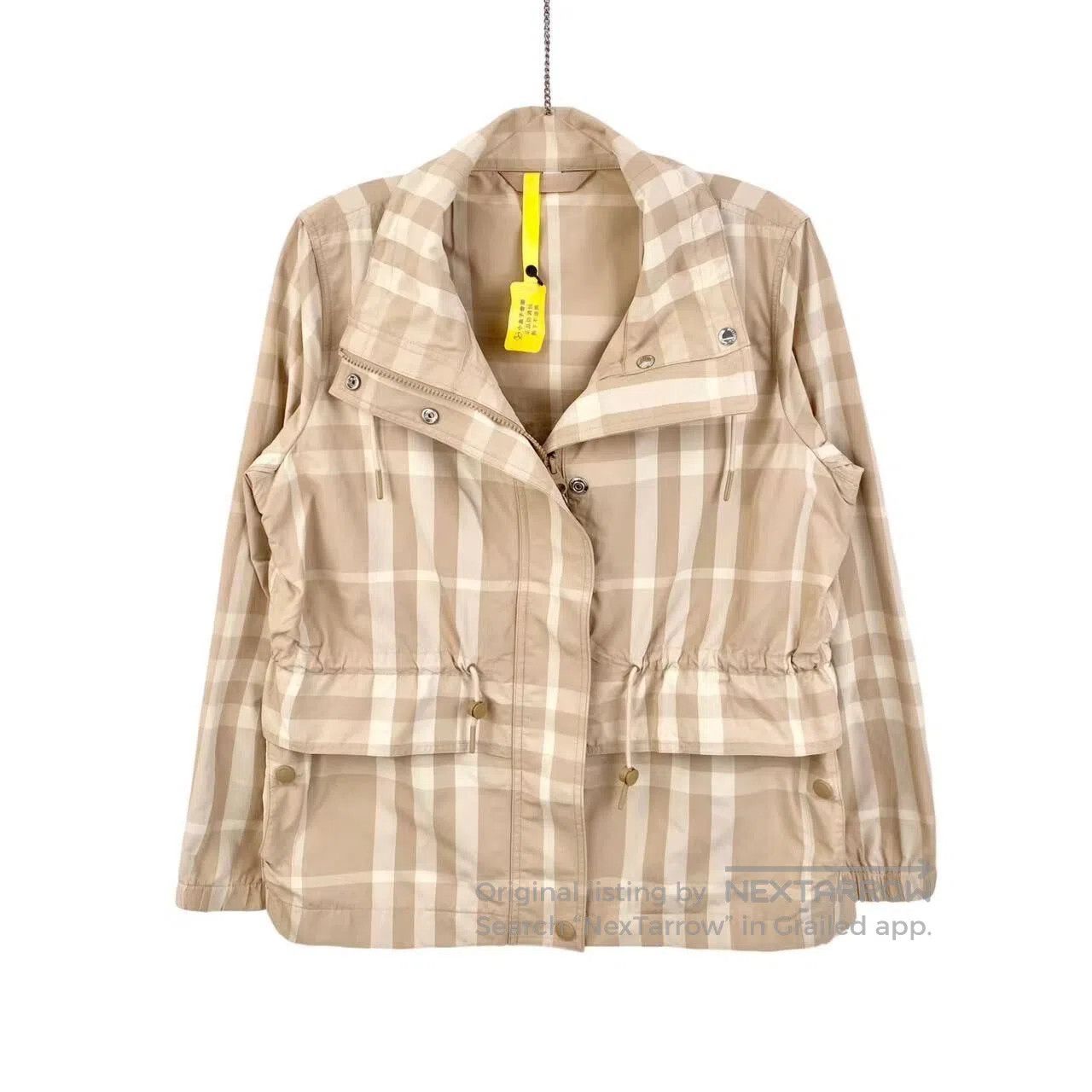 Burberry Burberry 23SS milk tea plaid turtleneck trench coat| Size XS / US 0-2 / IT 36-38 - 1 Thumbnail