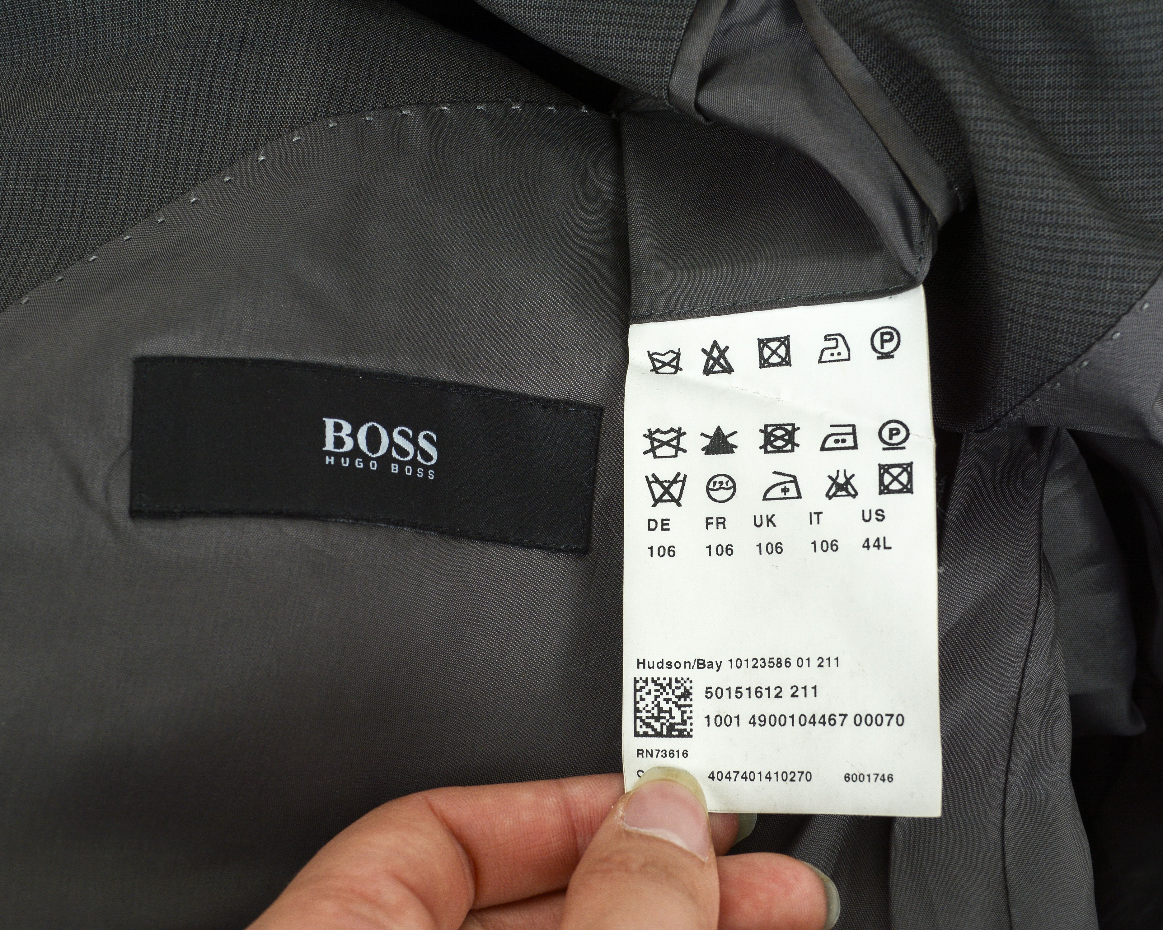 Hugo Boss HUGO BOSS Hudson/Bay Blazer UK 44L Wool Pinstriped Jakko Size 44L - 5 Thumbnail