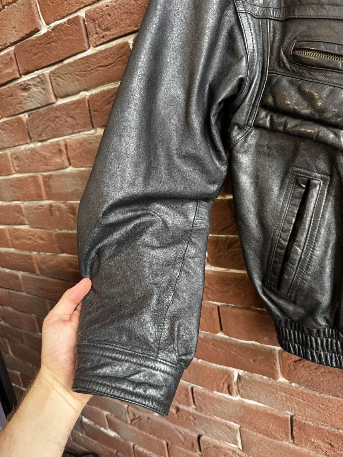 Leather Vintage Genuine Real Leather Jacket High Quality Rock Punk M Size US M / EU 48-50 / 2 - 7 Thumbnail