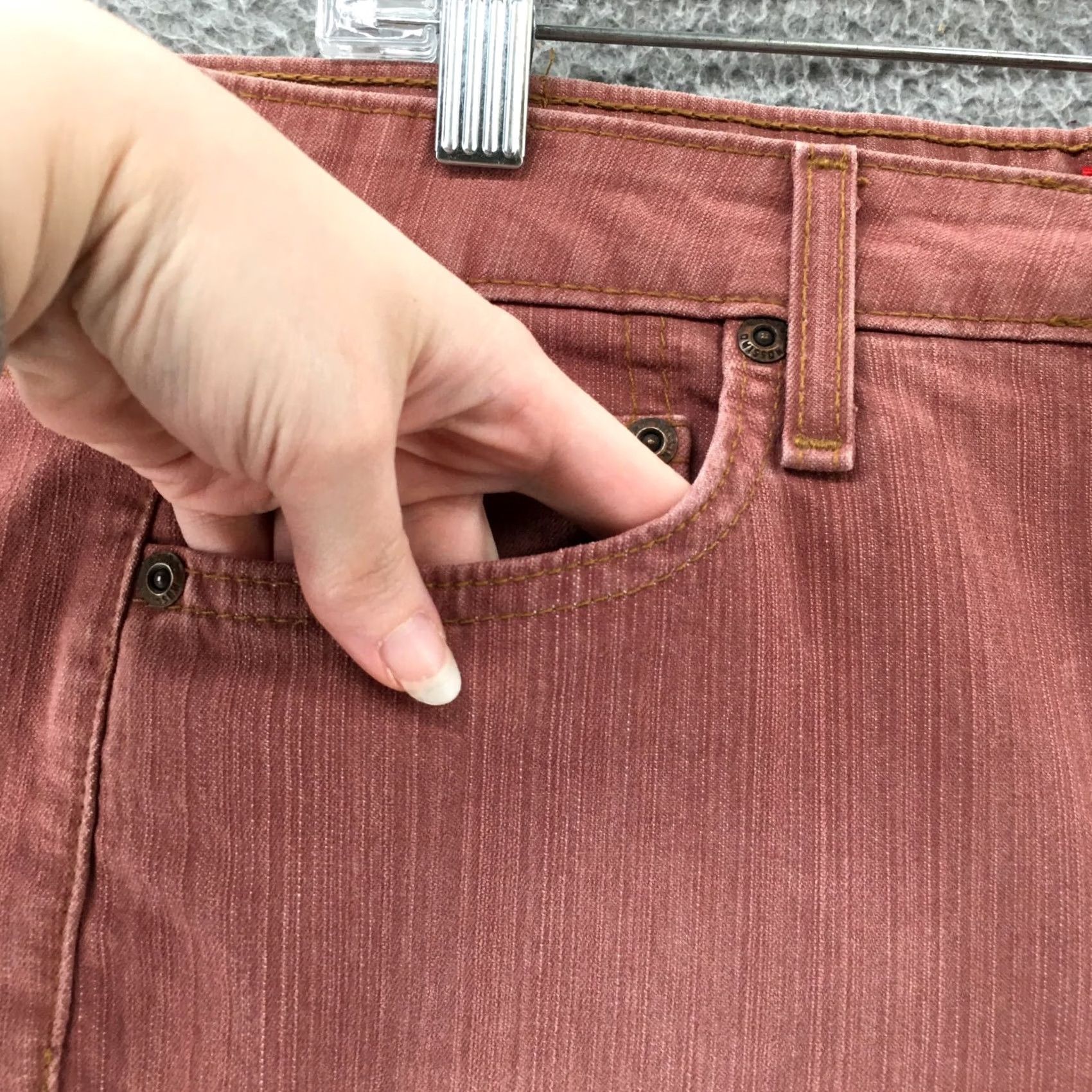 Mossimo Mossimo Red Stretch Flared Jeans Womens 13 Cotton Blend Zip Fly 5-Pocket Size 34" / US 12 / IT 48 - 6 Thumbnail