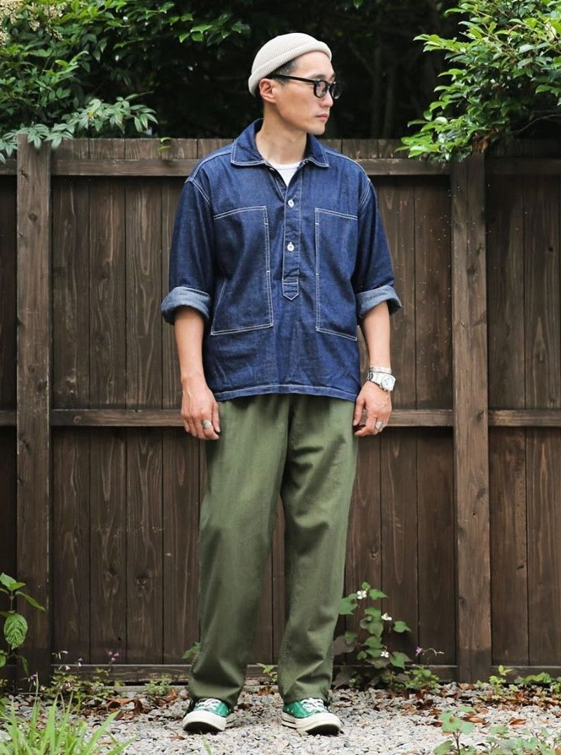 Japanese Brand × Vintage Loose Pullover Shirt Jacket Denim Size US M / EU 48-50 / 2 - 6 Thumbnail