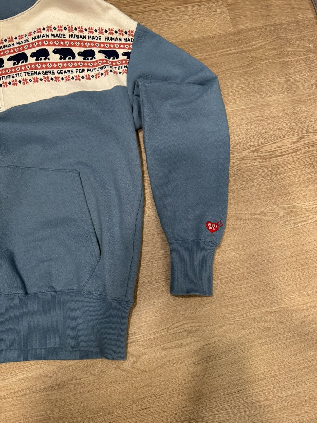 Human Made Human Made Half-Zip Hoodie ‘Blue’ Size US XL / EU 56 / 4 - 3 Thumbnail