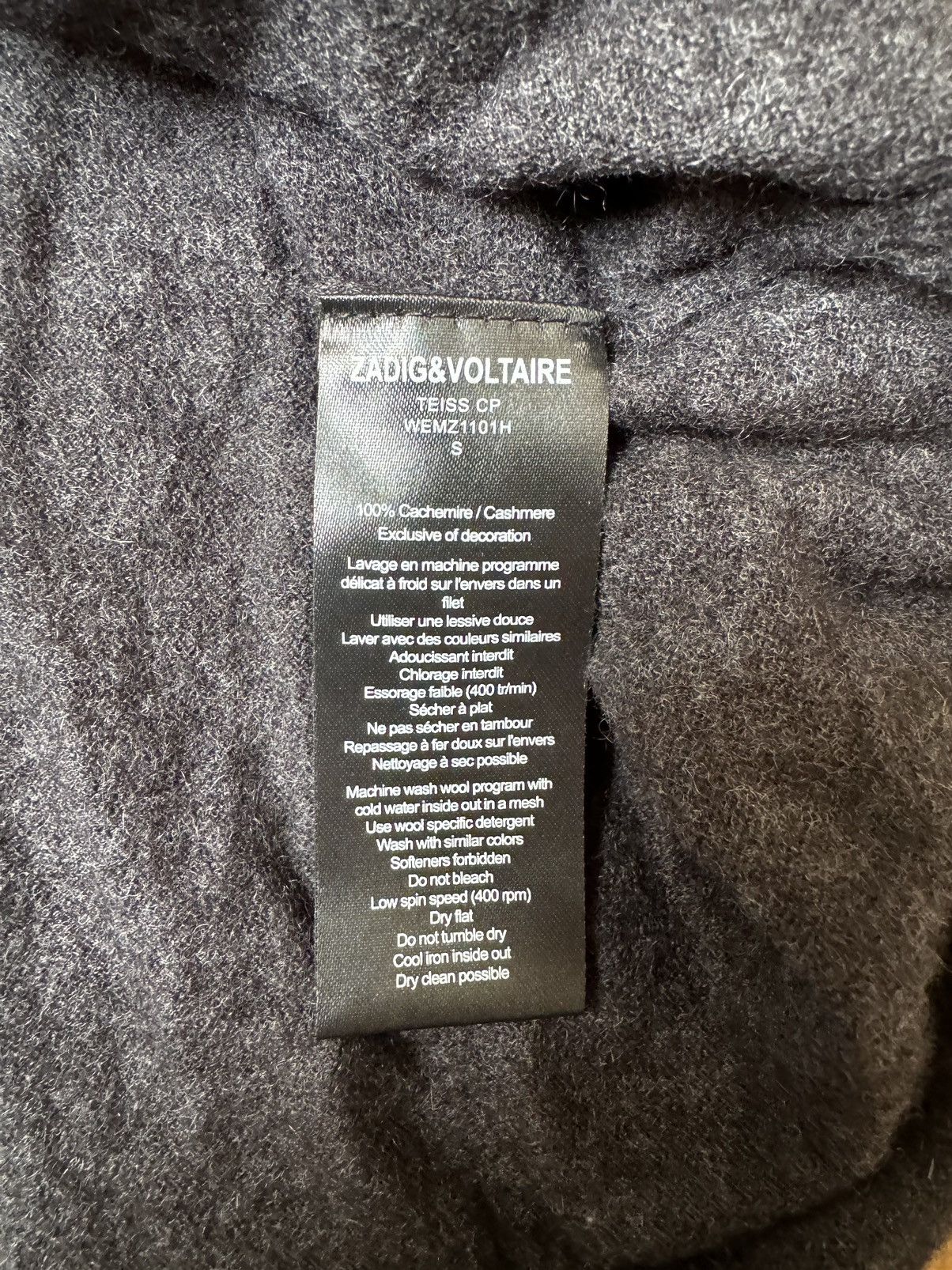 Zadig & Voltaire Zadig & Voltaire Pull Cashmere anthracite S Size US S / EU 44-46 / 1 - 6 Thumbnail